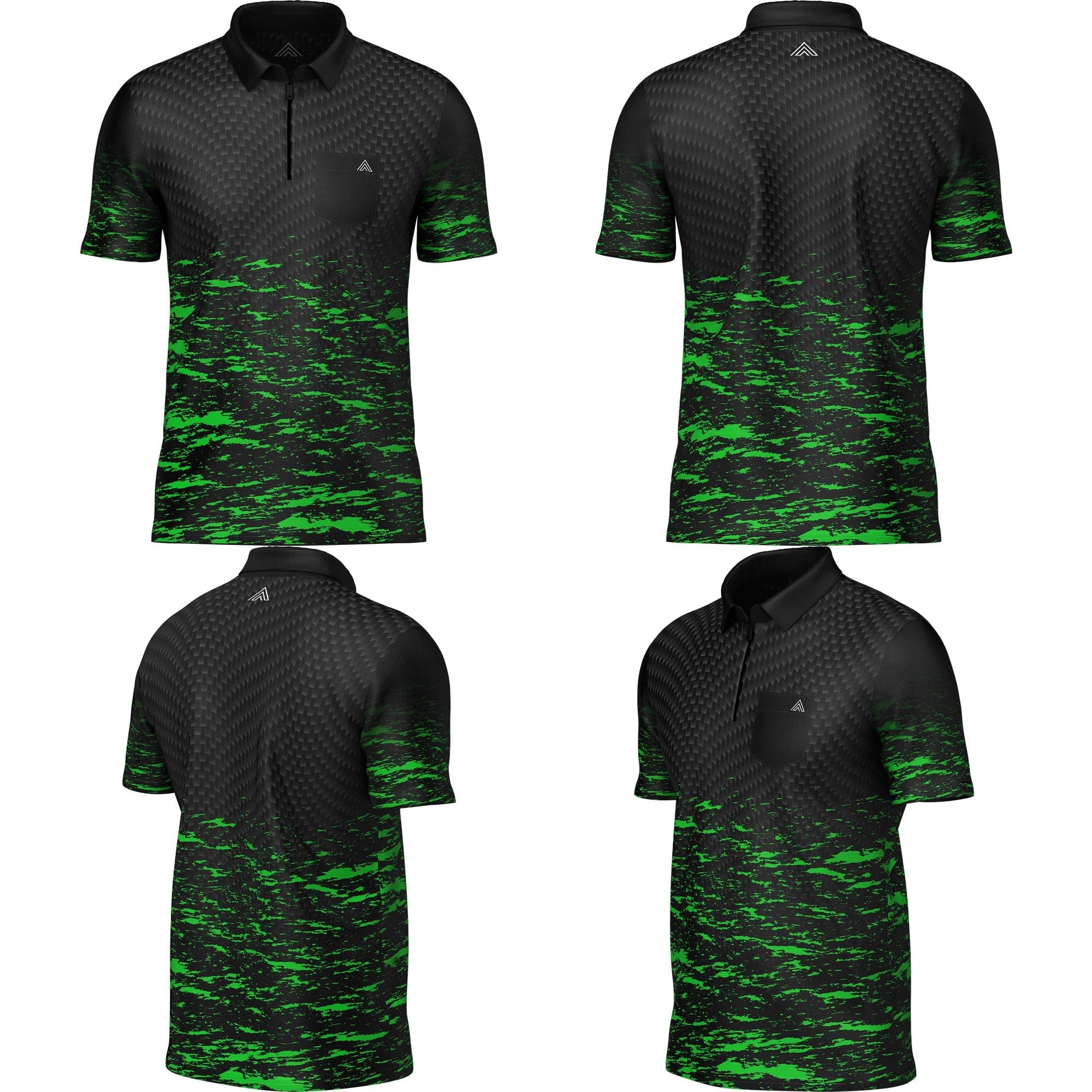 Arraz Lava Dart Shirt - with Pocket - Black & Green - Image 7