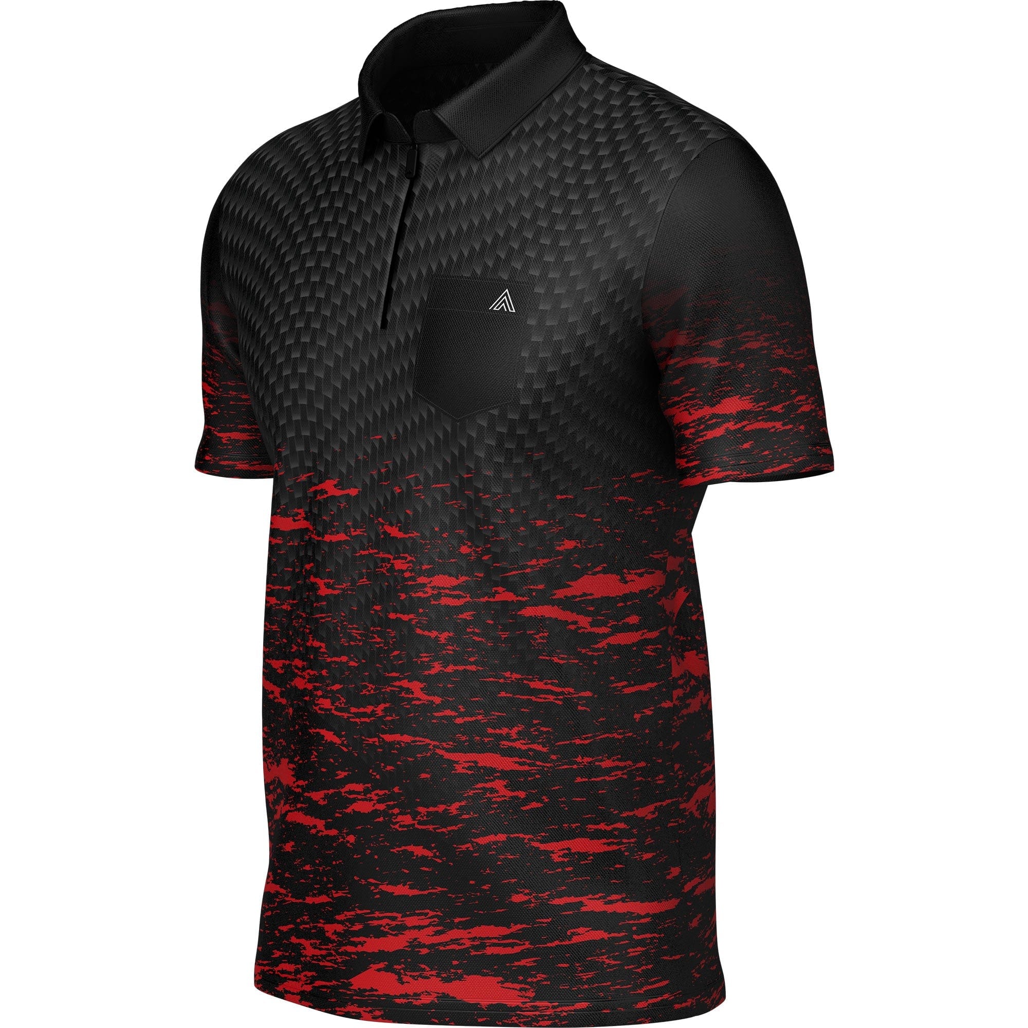 Arraz Lava Dart Shirt - with Pocket - Black & Red - Image 5