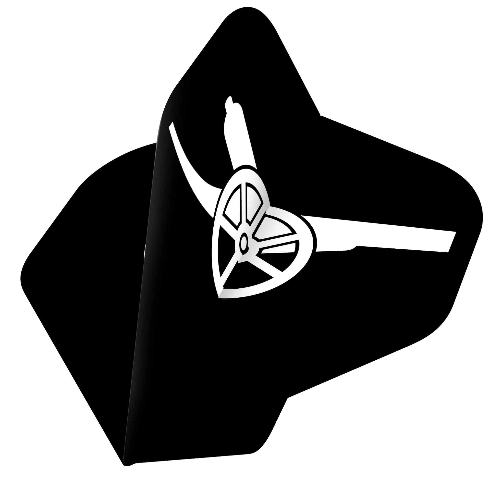 Arsenal FC Dart Flights - Official Licensed - No2 - Std - The Gunners - F2 - Black - 2 Sided Mono - Image 5