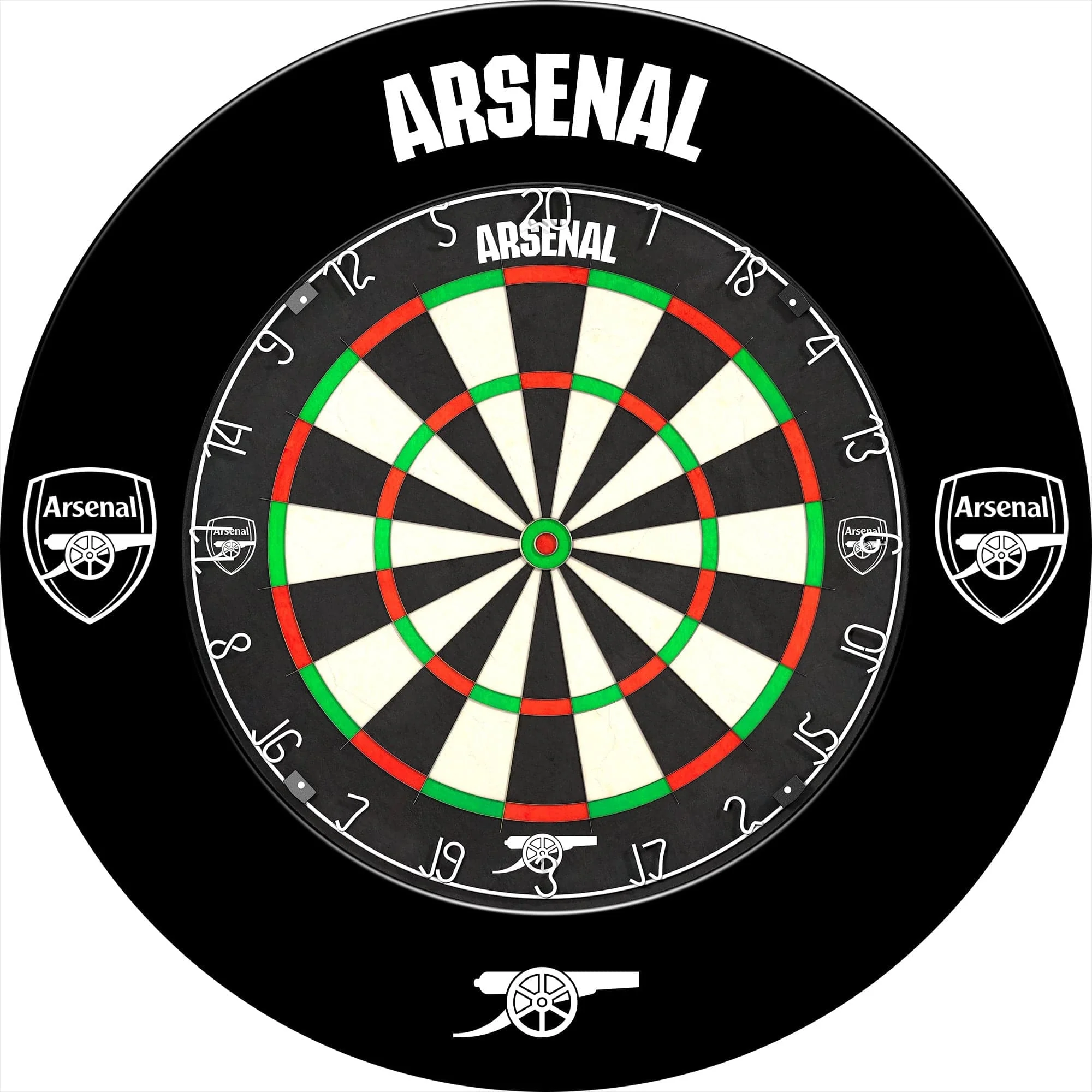 Arsenal FC Dartboard Surround - Official Licensed - The Gunners - S2 - Black - Mono Logo - Image 3