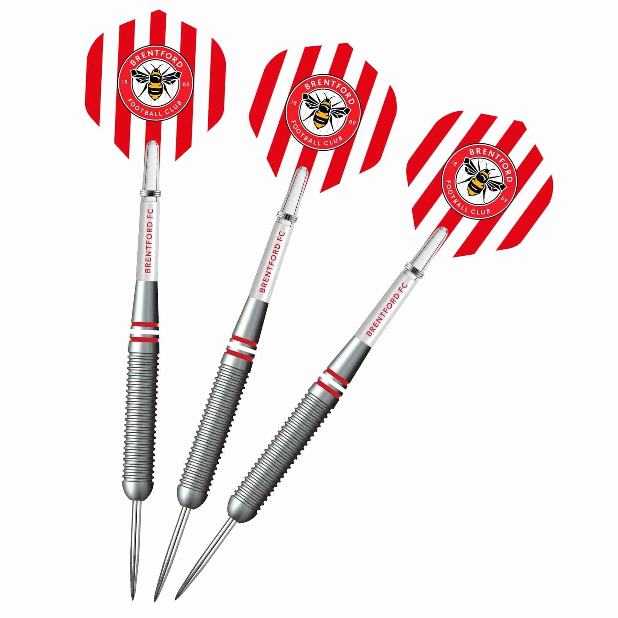 Brentford FC - Official Licensed - The Bees - Steel Tip Darts - Brass - 22g - Image 5