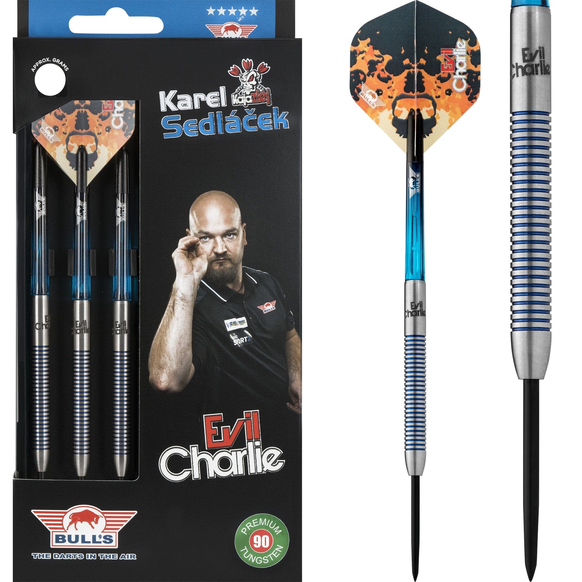 *Bulls Karel Sedlacek Darts - Steel Tip - 90 - Evil Charlie