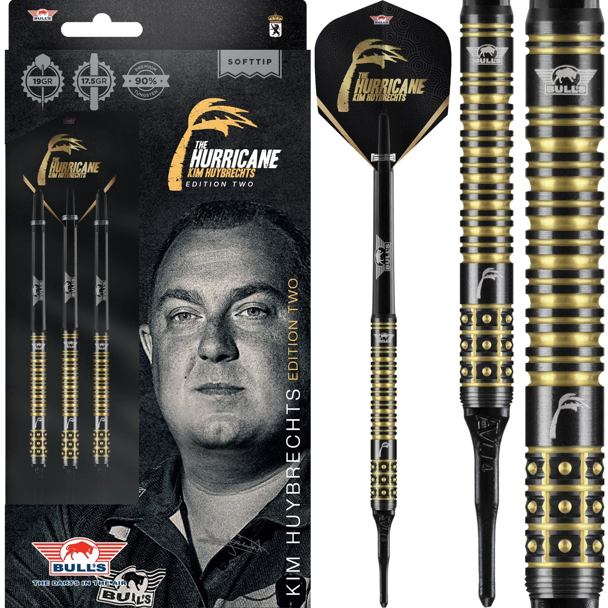 Bulls Kim Huybrechts Darts - Soft Tip - 90% - Black E2 - Image 2