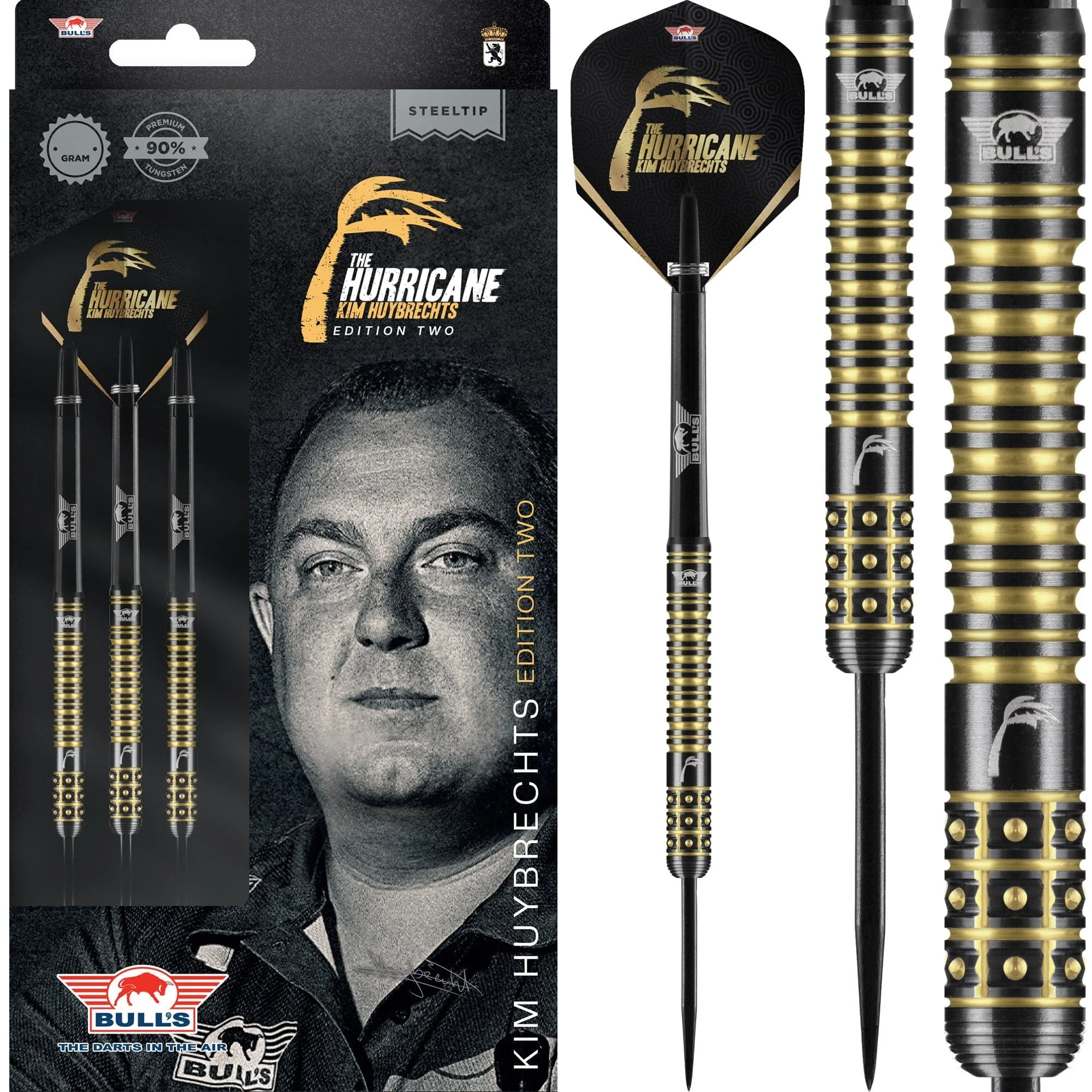 Bulls Kim Huybrechts Darts - Steel Tip - 90% - Black E2 - Image 2