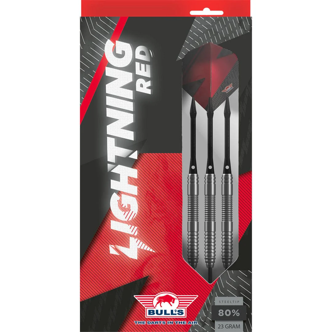 Bulls Lightning Red Darts - Steel Tip - 80% Tungsten - Image 5