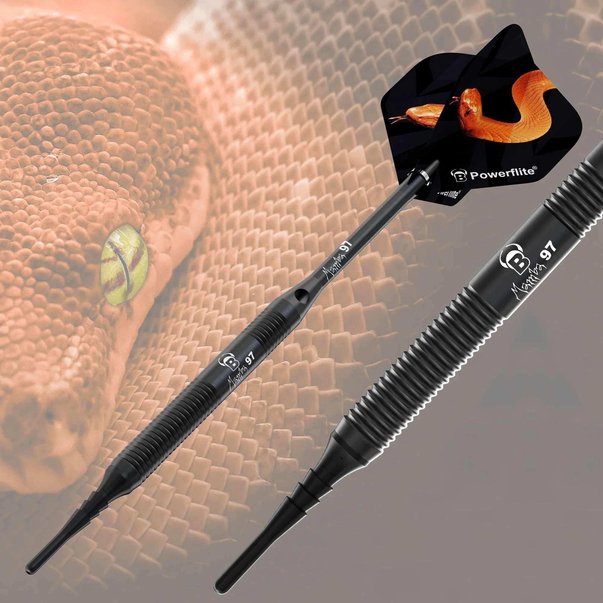 BULL'S Mamba 97 Darts - Soft Tip - M1 - Black Titanium - Image 4