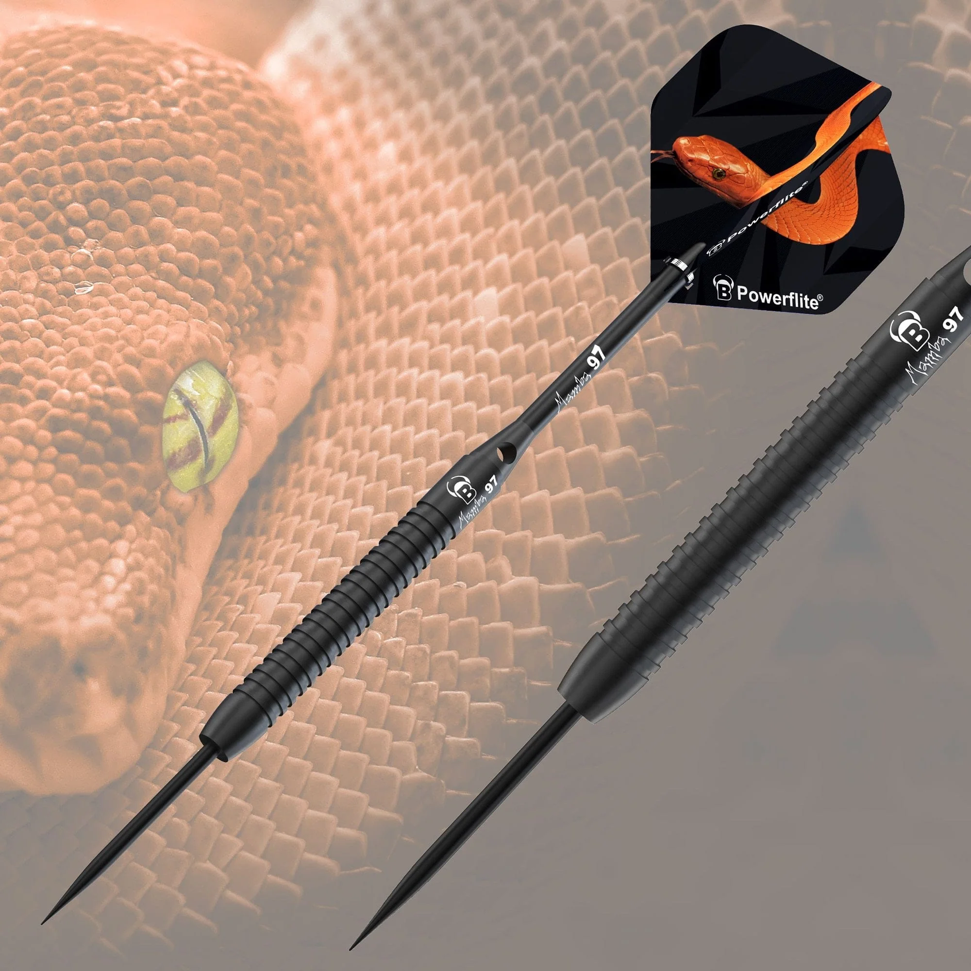 BULL'S Mamba 97 Darts - Steel Tip - M2 - Black Titanium - Image 4
