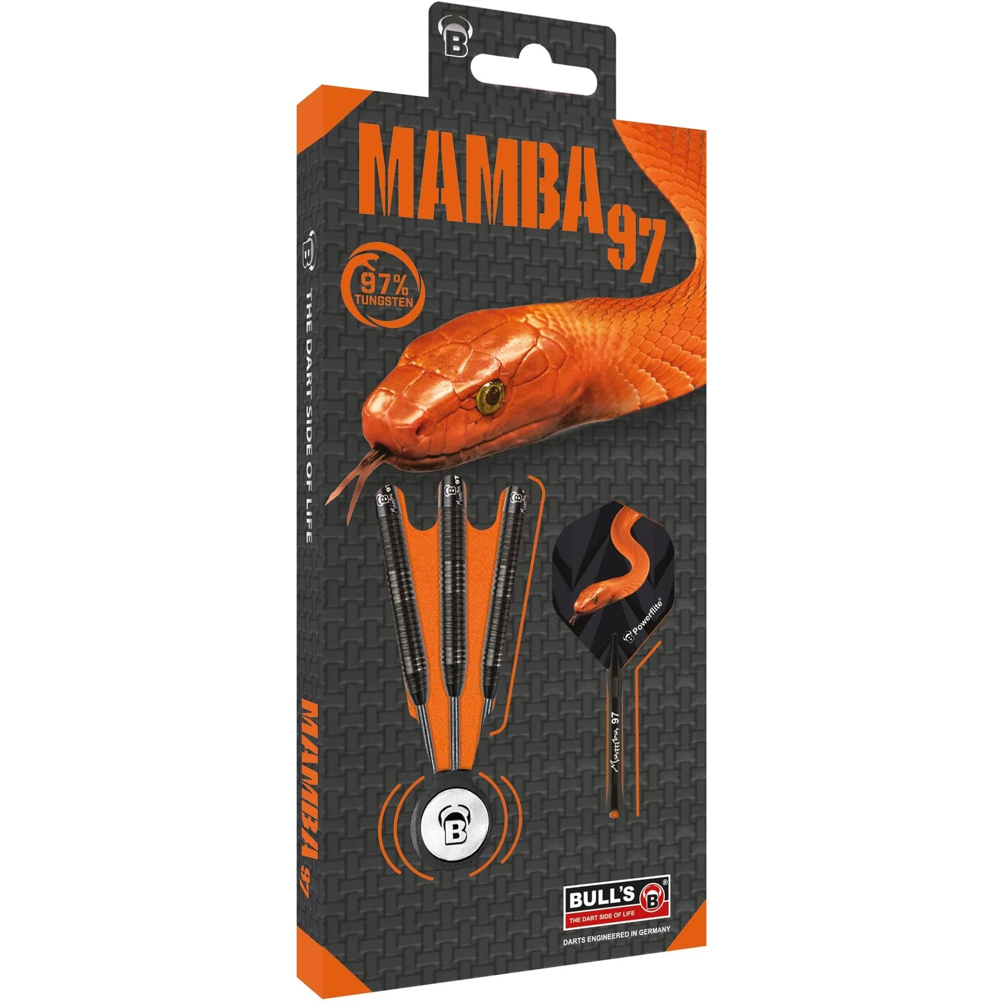 BULL'S Mamba 97 Darts - Steel Tip - M5 - Black Titanium - Image 3