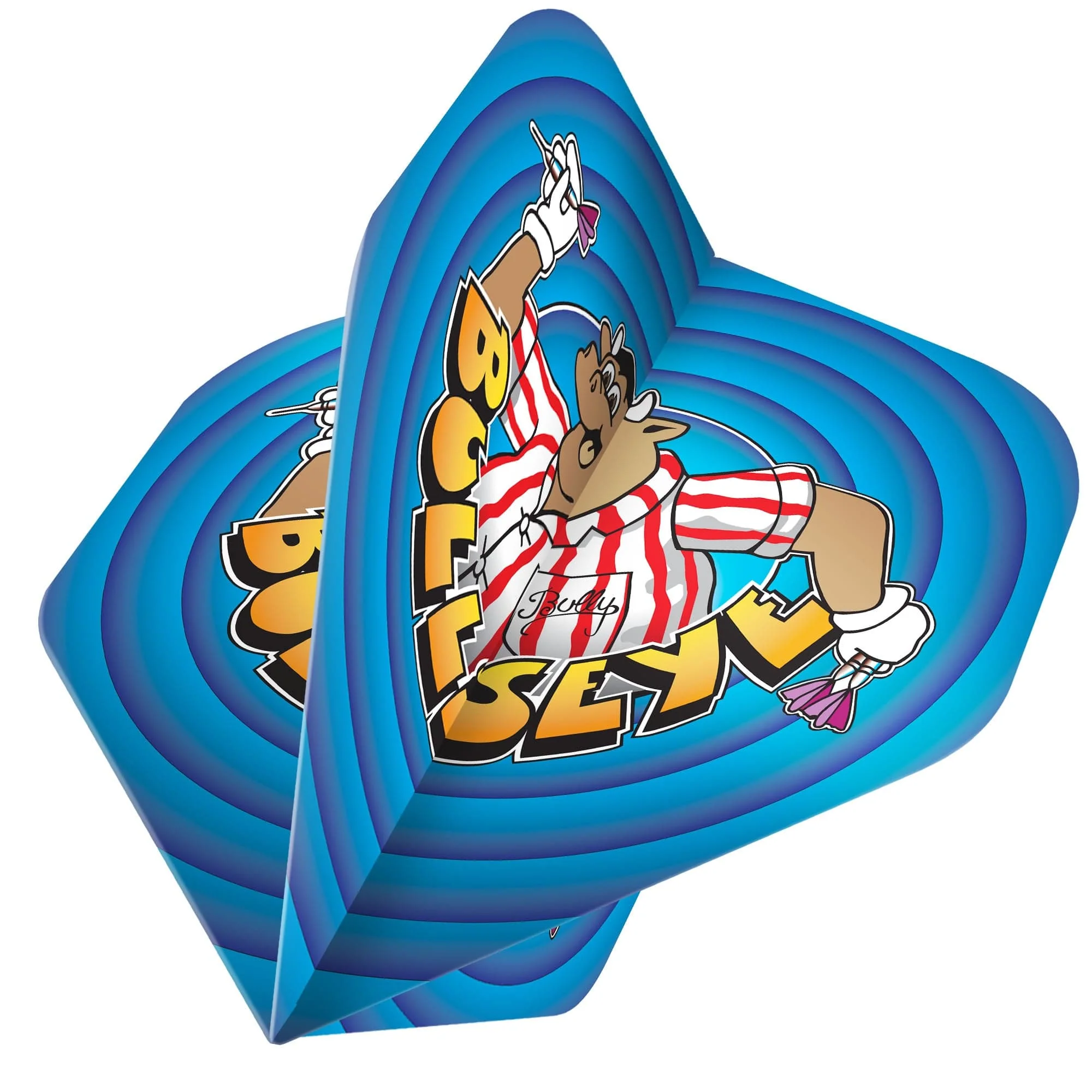 Bullseye Dart Flights - No2 - Std - Bully Design - 3 Sets - Image 2