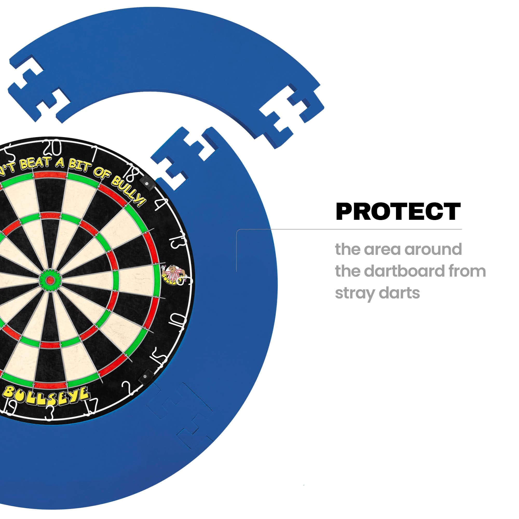 *Bullseye Home Darts Centre - Surround, Dartboard, 6 Darts - Bully Logo - Image 3