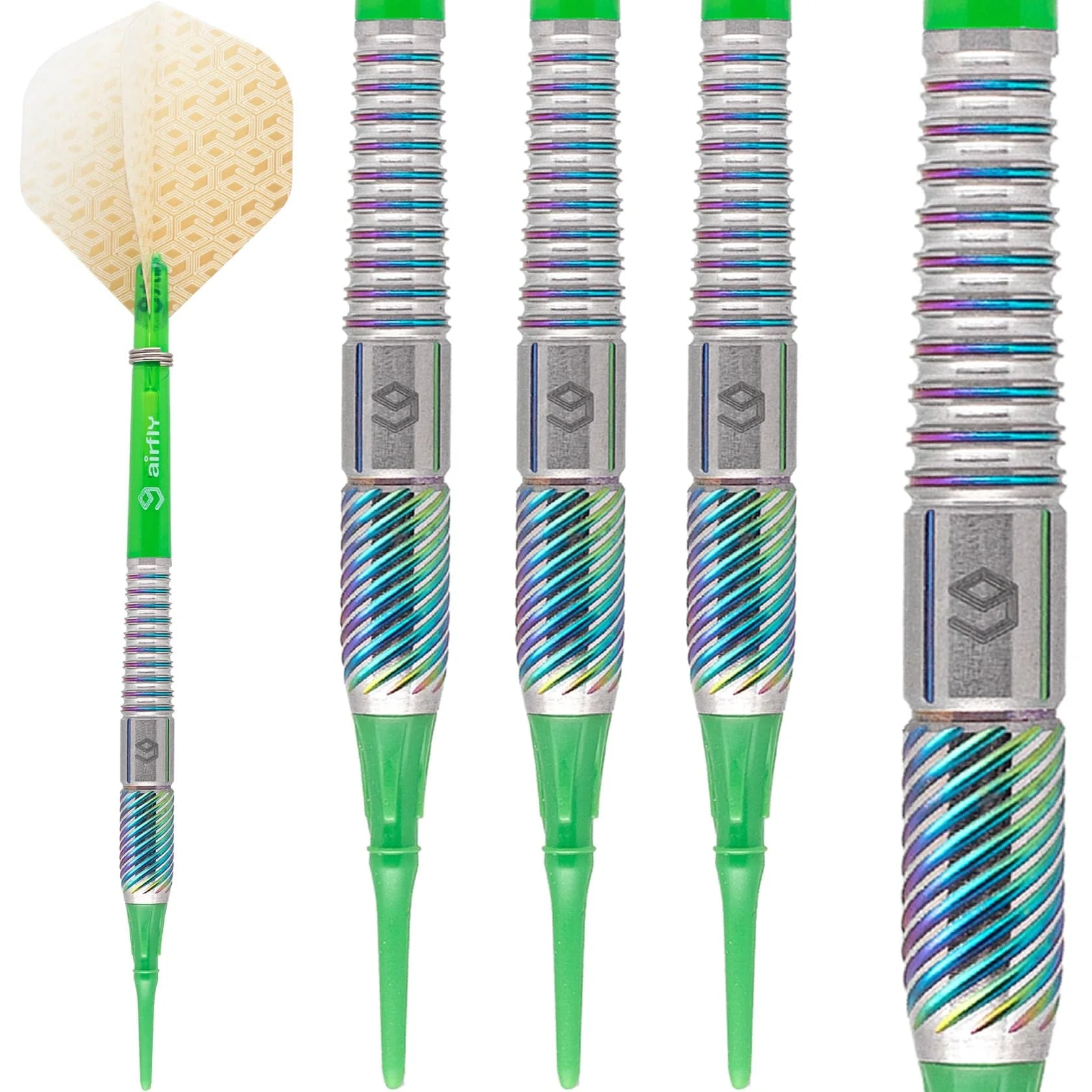 Caliburn Player Darts - Soft Tip - 90% - Rainbow Coating - Ivan - Image 2