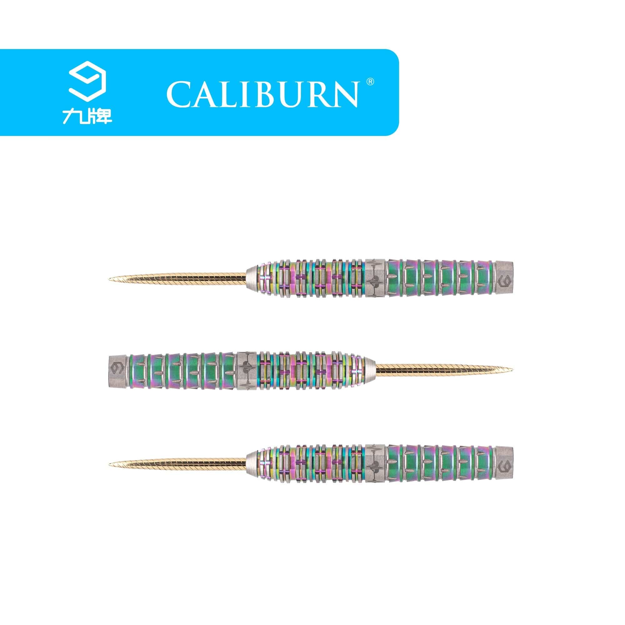 Caliburn Player Darts - Steel Tip - 95% - Rainbow Coating - Raine - Image 7