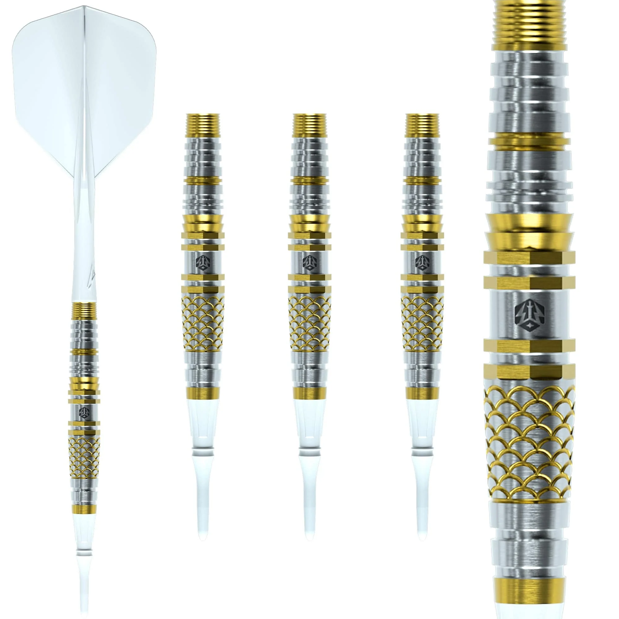 Caliburn Players Darts - Soft Tip - 90% Tungsten - Gold Spear - Image 2