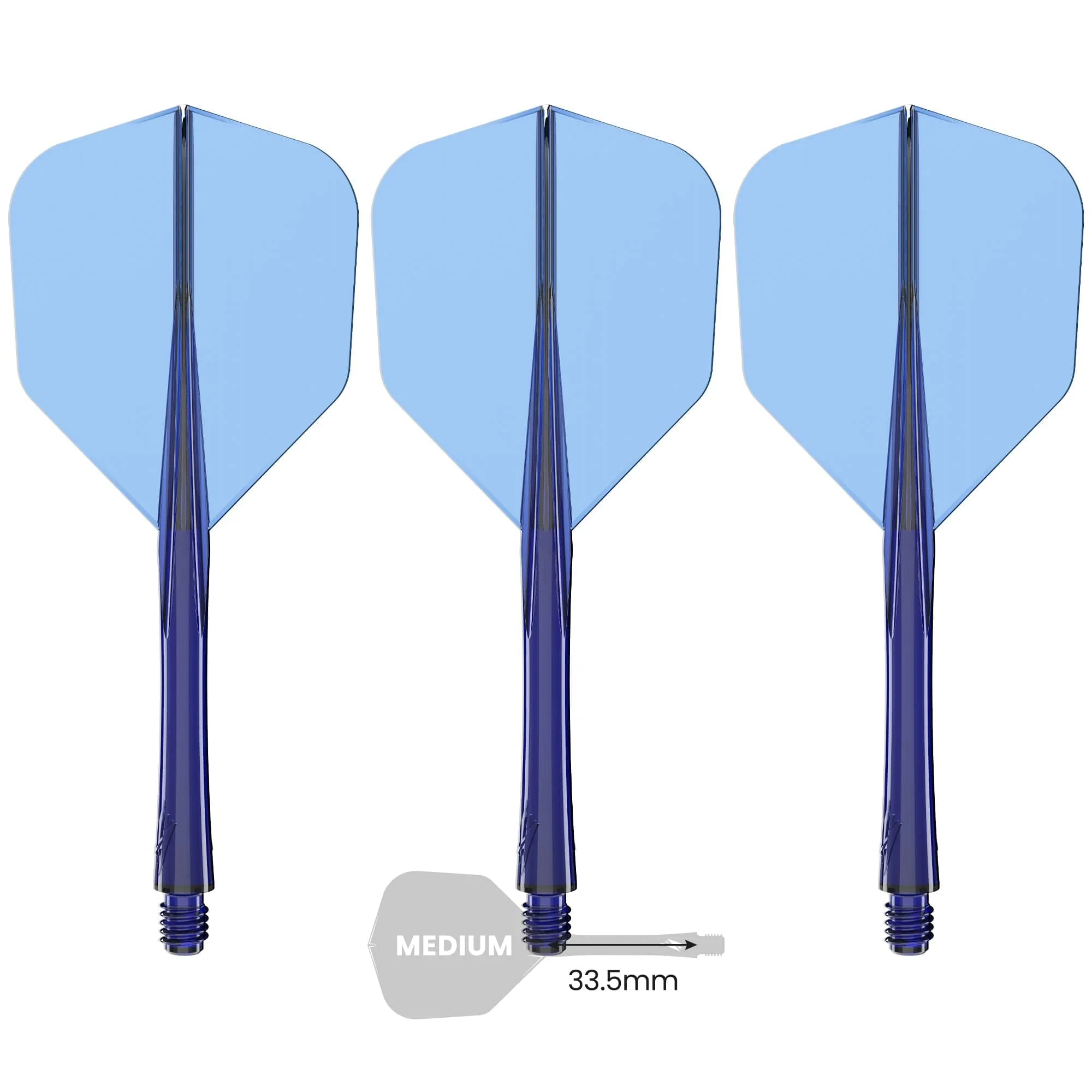 Caliburn SUP Flights - Moulded Flight & Shaft - Standard No6 - Blue - Image 2