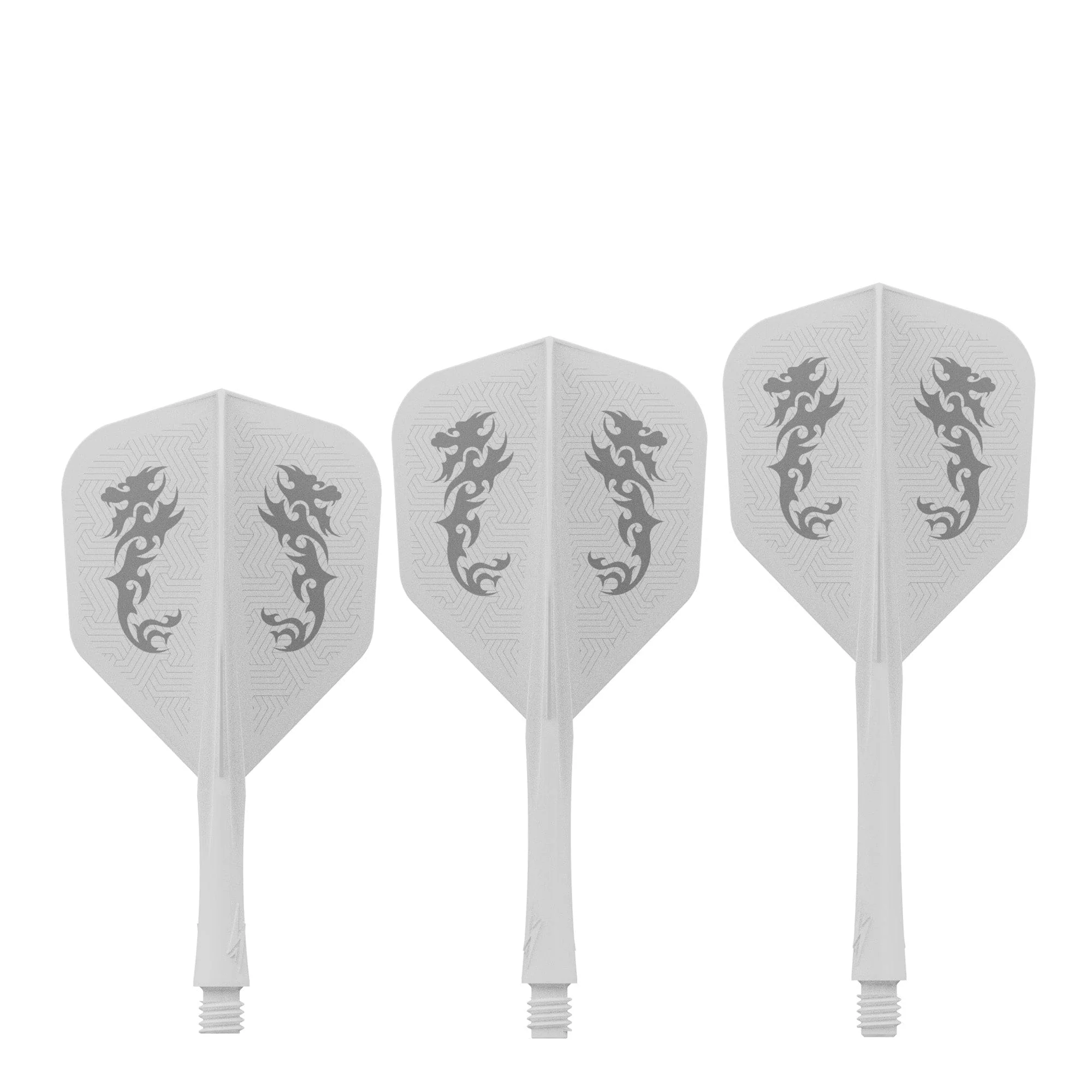 Caliburn SUP Flights - Moulded Shaft and Flight - Standard No6 - Dragon - White