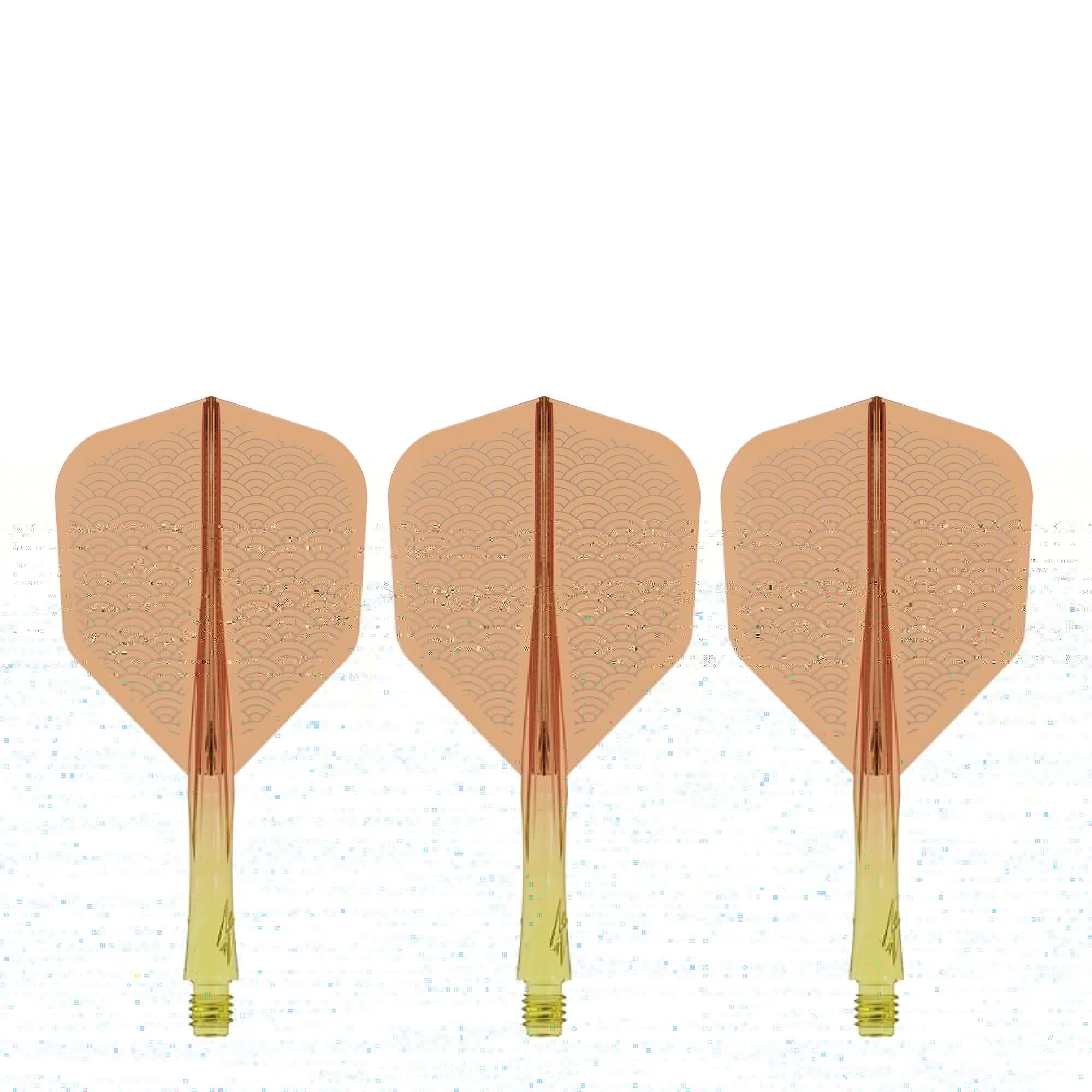 Caliburn SUP Flights - Moulded Shaft and Flight -  Standard No6 - Waves - Yellow & Orange - Image 2