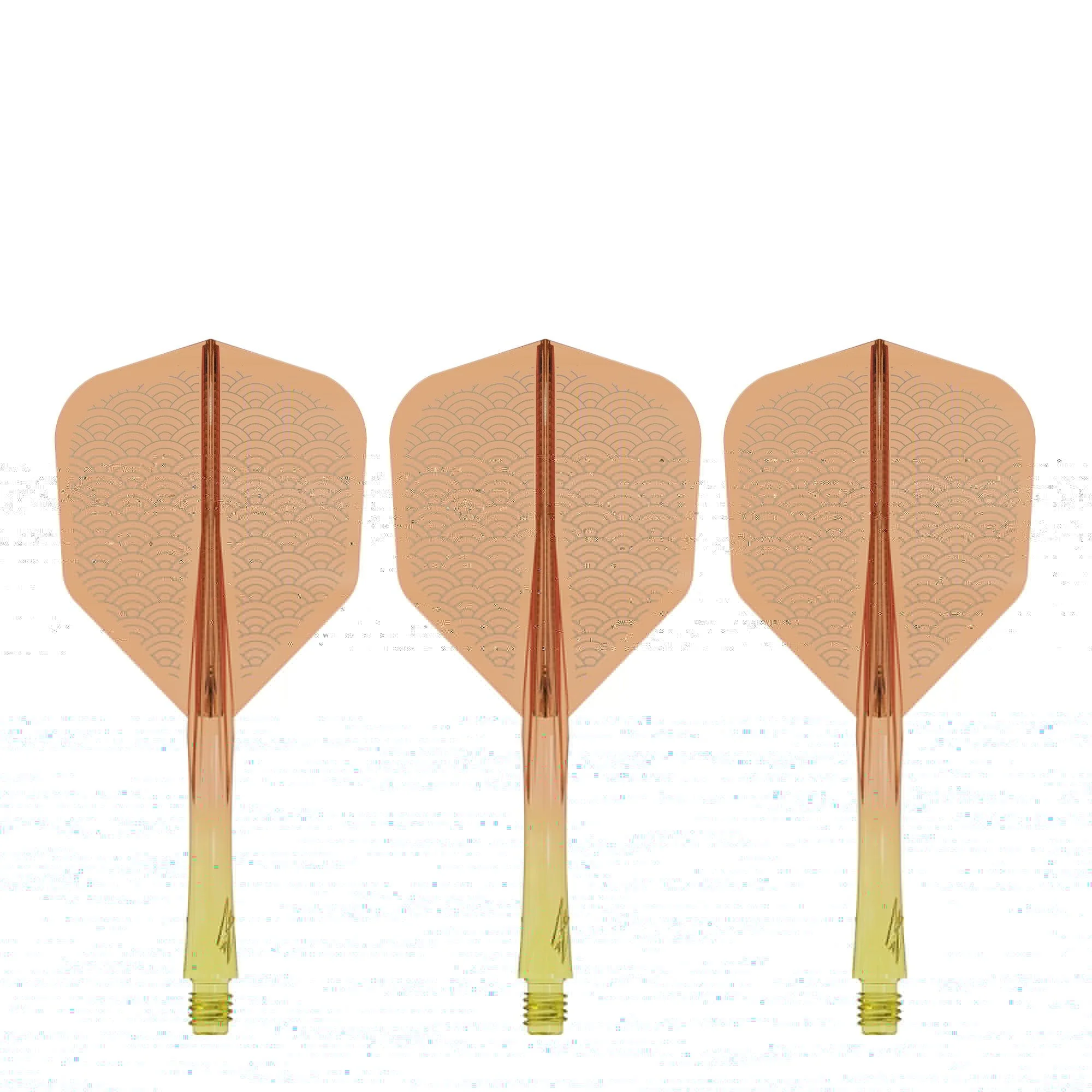 Caliburn SUP Flights - Moulded Shaft and Flight -  Standard No6 - Waves - Yellow & Orange - Image 3