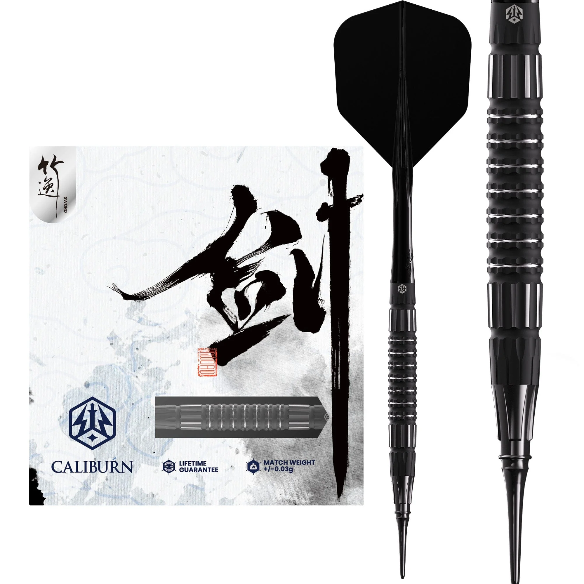 Caliburn Sword Darts - Soft Tip - 95% Tungsten - S3 - 19g