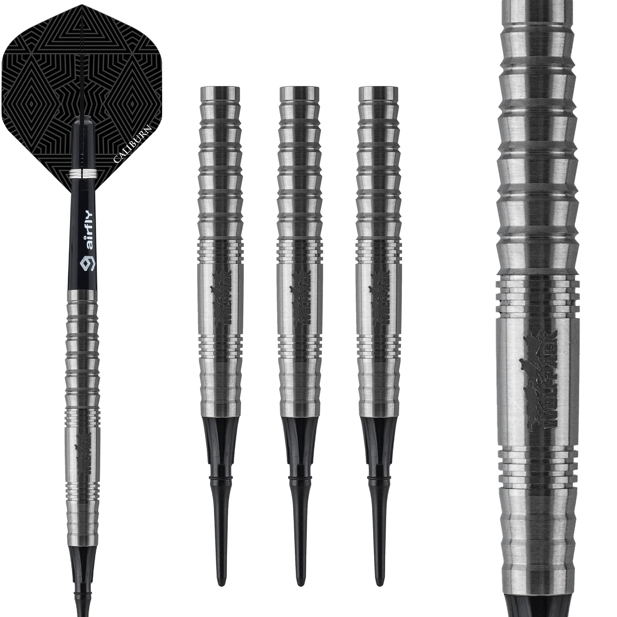 Caliburn Wolfpack Darts - Soft Tip - 90% Tungsten - W6 - 19g - Image 2