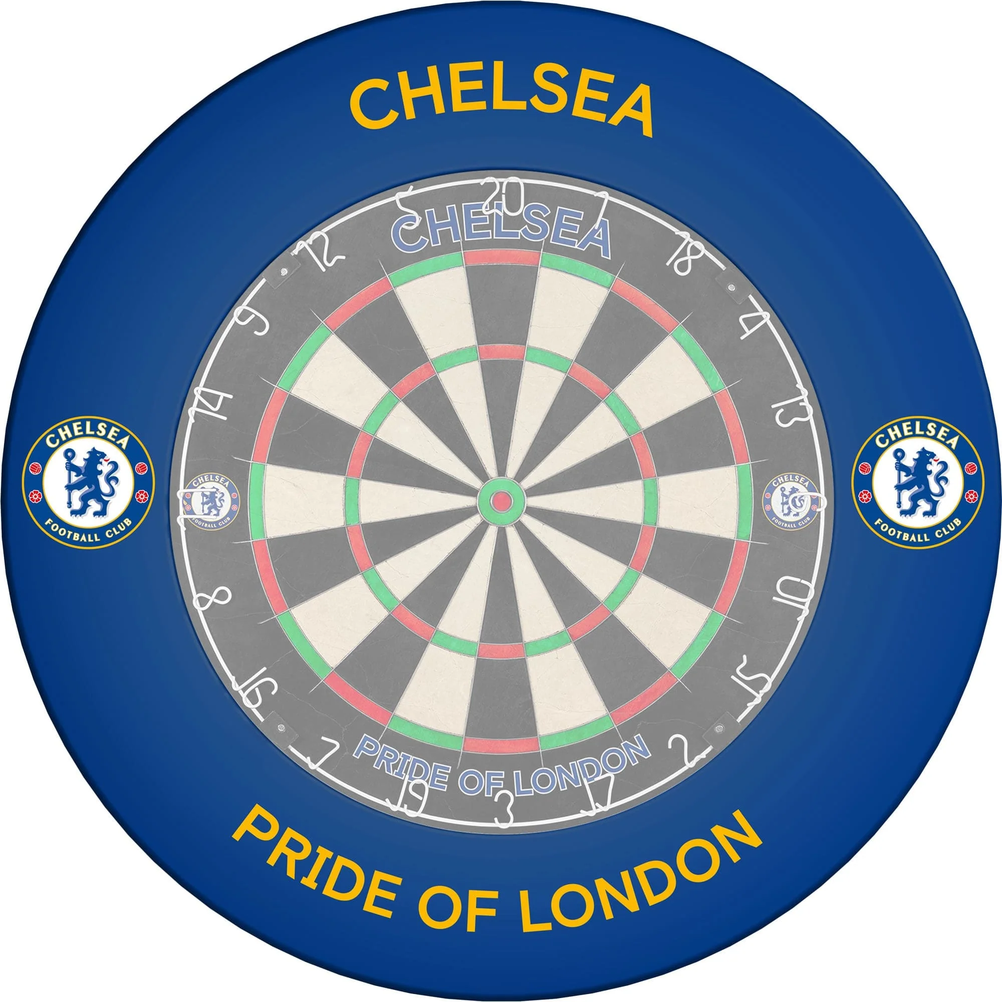 Chelsea Football Dartboard Surround - Official Licensed - Chelsea FC - S2 - Pride Of London - Yellow - Image 4