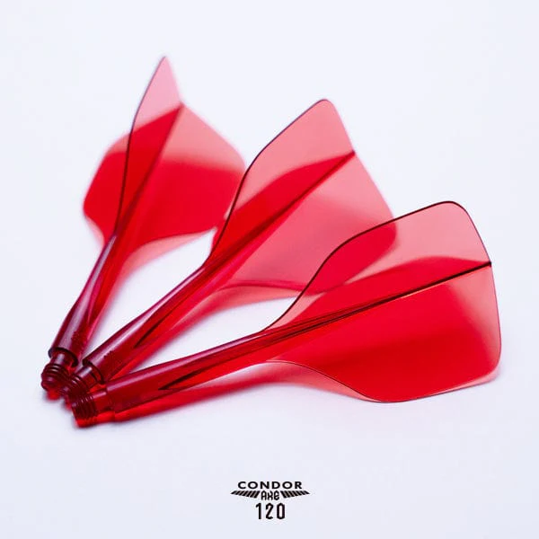 Condor AXE 120 Dart Flights - Small - Clear Red - Image 3