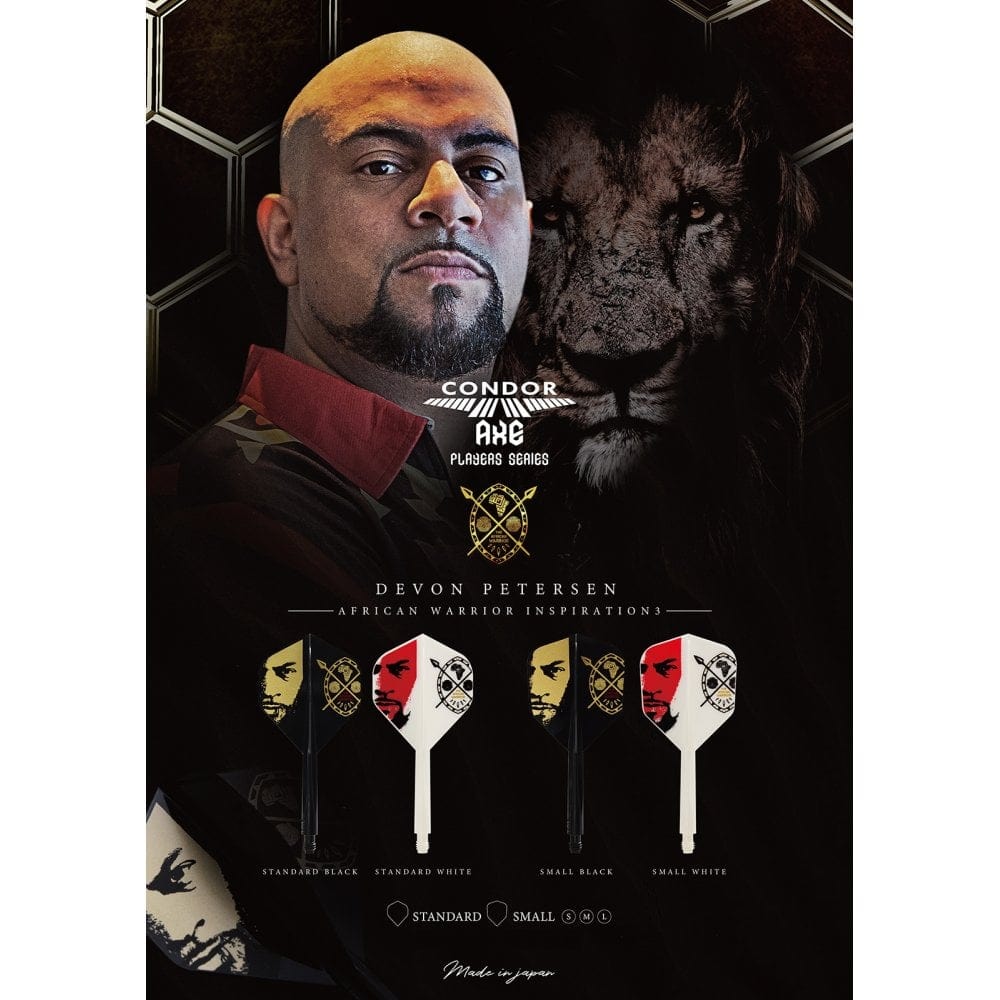 *Condor AXE Dart Flights - Devon Petersen - Small - African Warrior - Inspiration 3 - White - Image 6