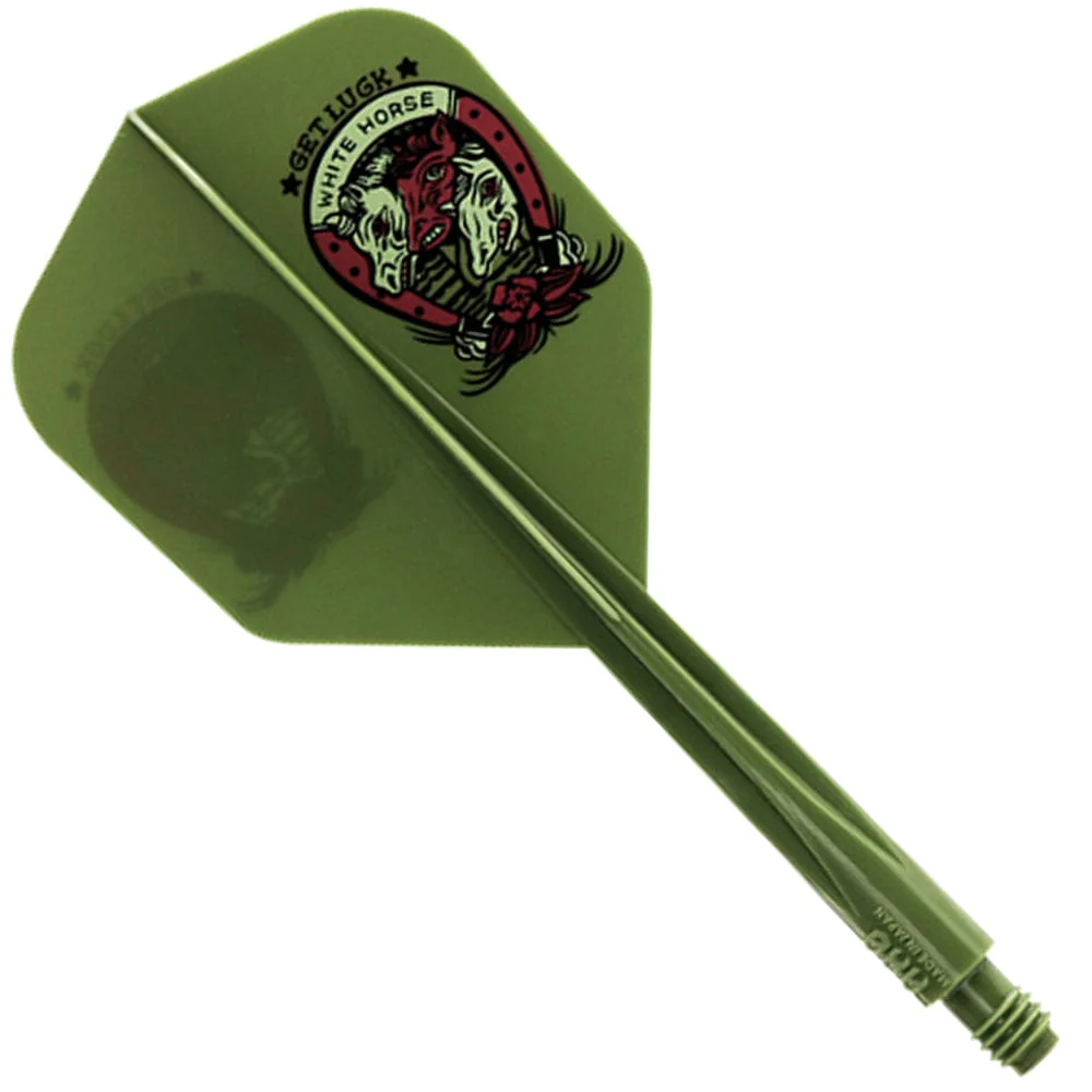 *Condor AXE Dart Flights - Get Luck - Horseshoe - Small - Olive Green