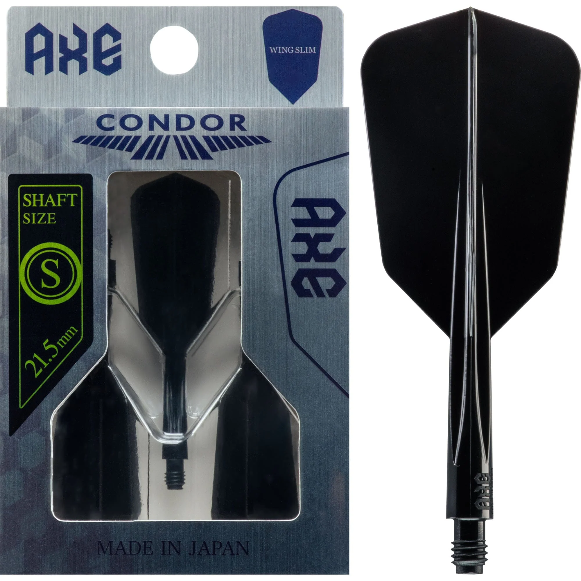 Condor AXE Dart Flights - Slim - Wing - Black - Image 3