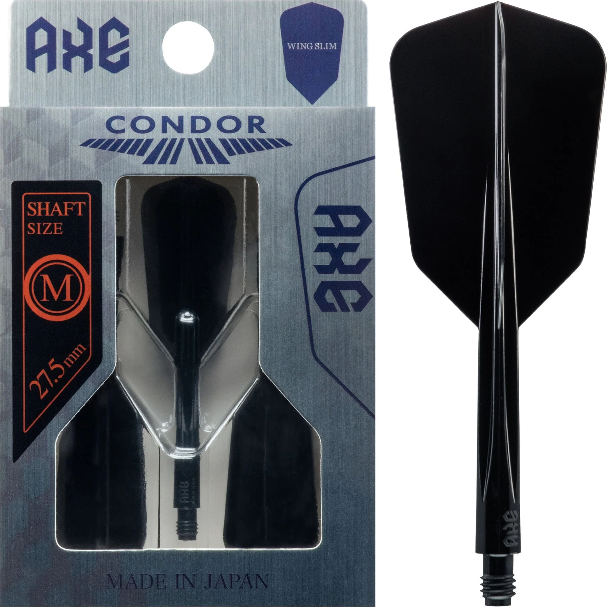 Condor AXE Dart Flights - Slim - Wing - Black - Image 4