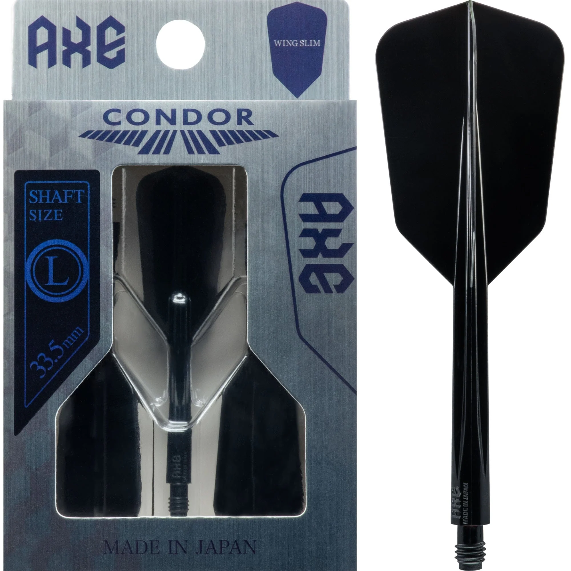 Condor AXE Dart Flights - Slim - Wing - Black - Image 5