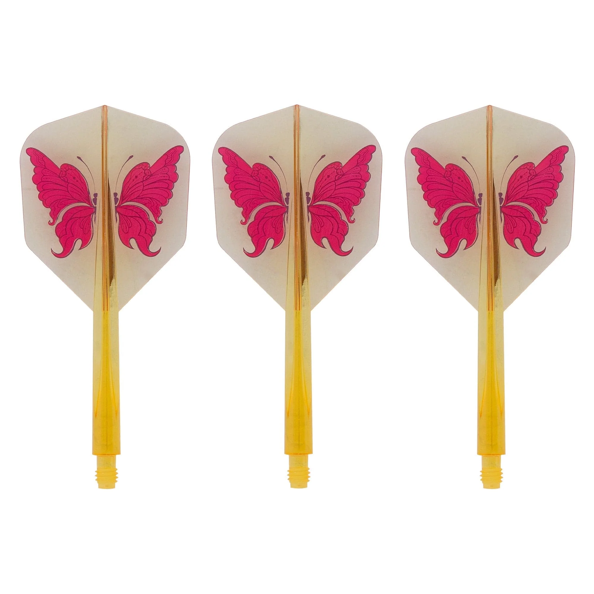 *Condor AXE Dart Flights - Small - Swallowtail Butterfly - Clear Yellow - Image 2