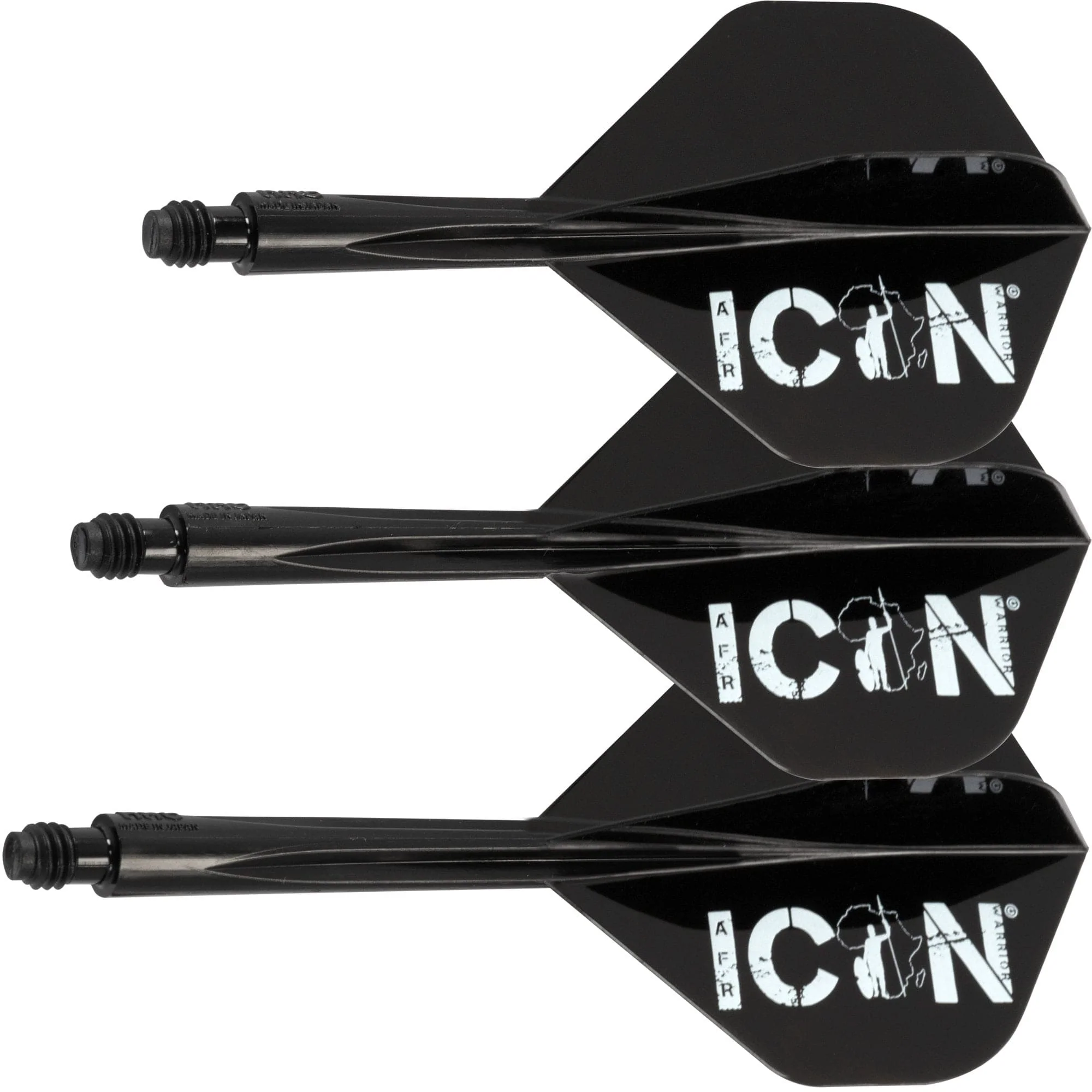 *Condor AXE Player Dart Flights - Standard - African Warrior - Icon - Black - Image 2