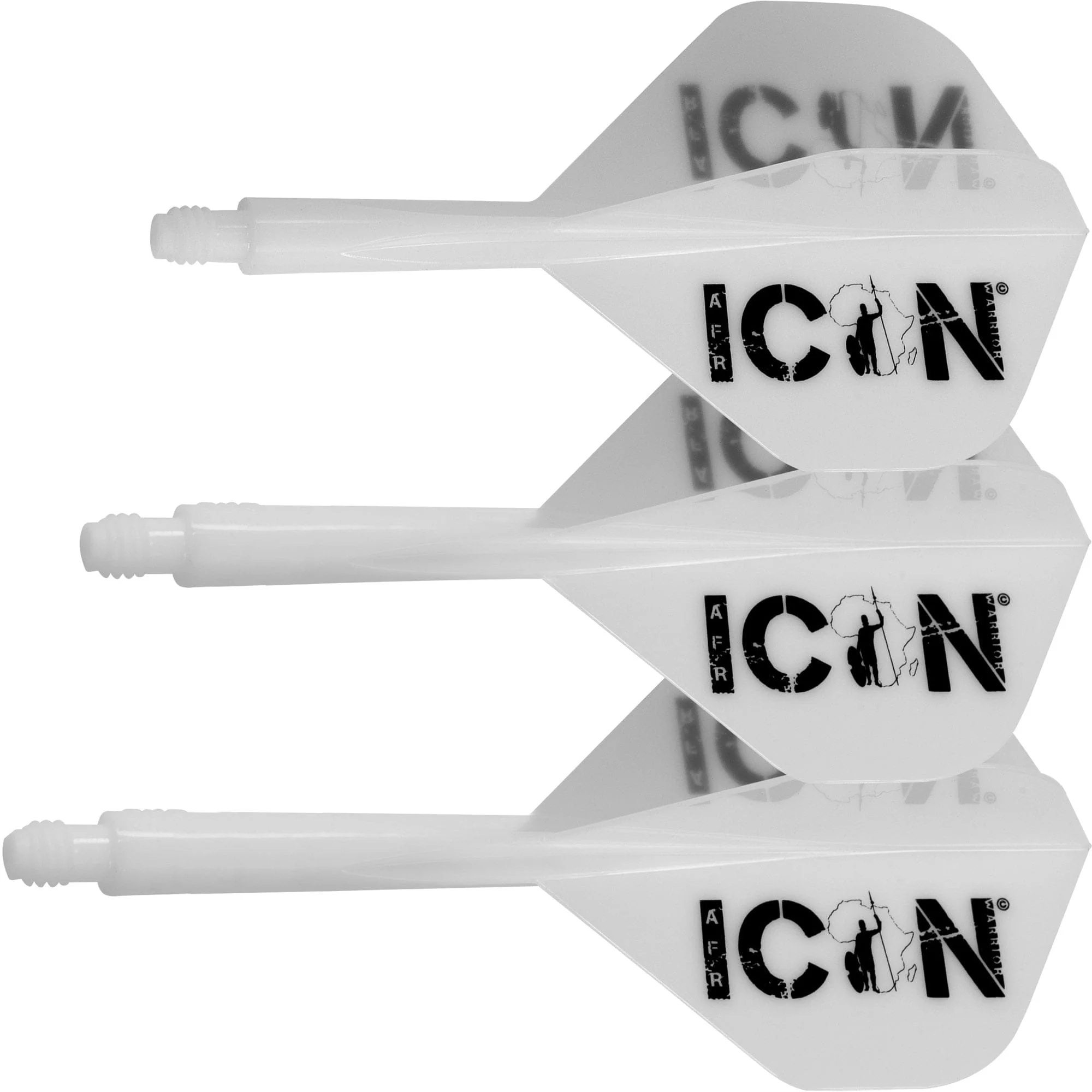 *Condor AXE Player Dart Flights - Standard - African Warrior - Icon - White - Image 2