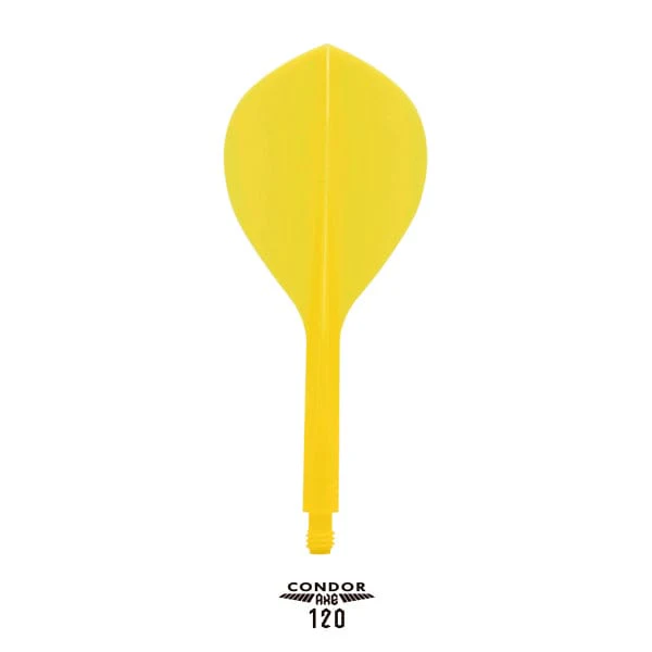Condor AXE120 Dart Flights - Teardrop - Yellow - Image 2