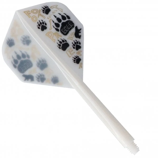 *Condor Dart Flights - Standard - Footprint Bear - White & Black