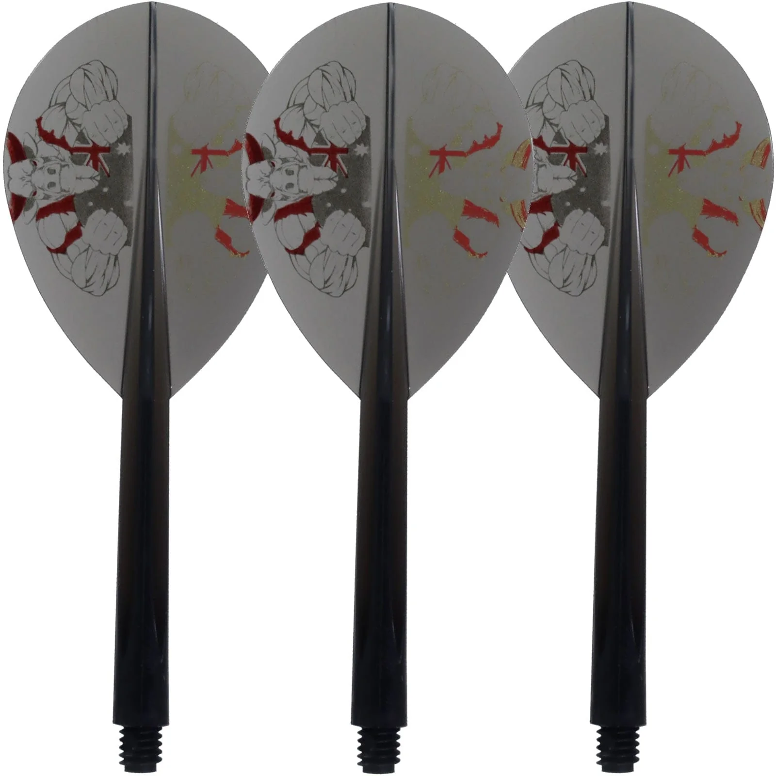 *Condor Dart Flights - Zero Stress - Teardrop - The Bull - Clear Black - Image 4