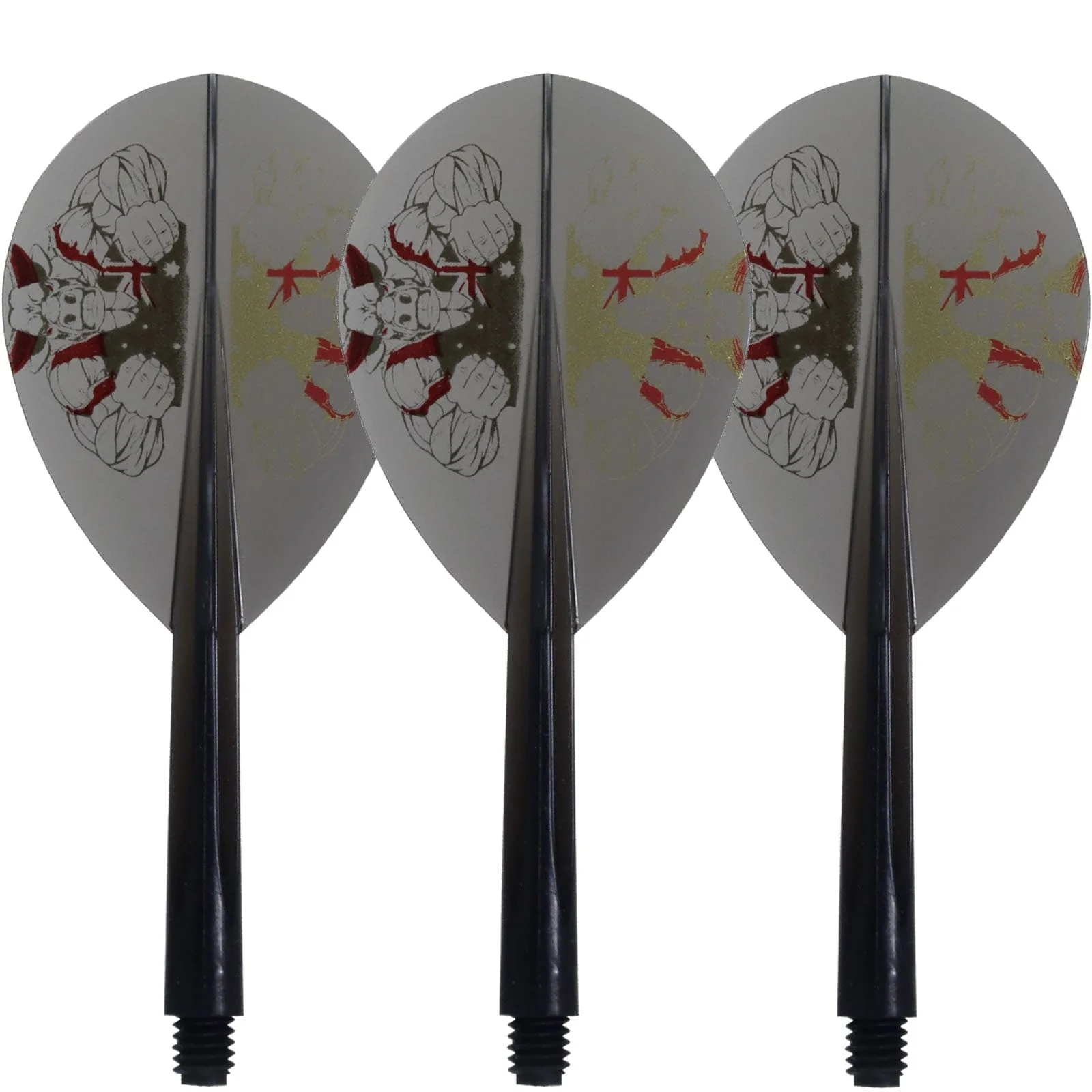 *Condor Dart Flights - Zero Stress - Teardrop - The Bull - Clear Black - Image 5