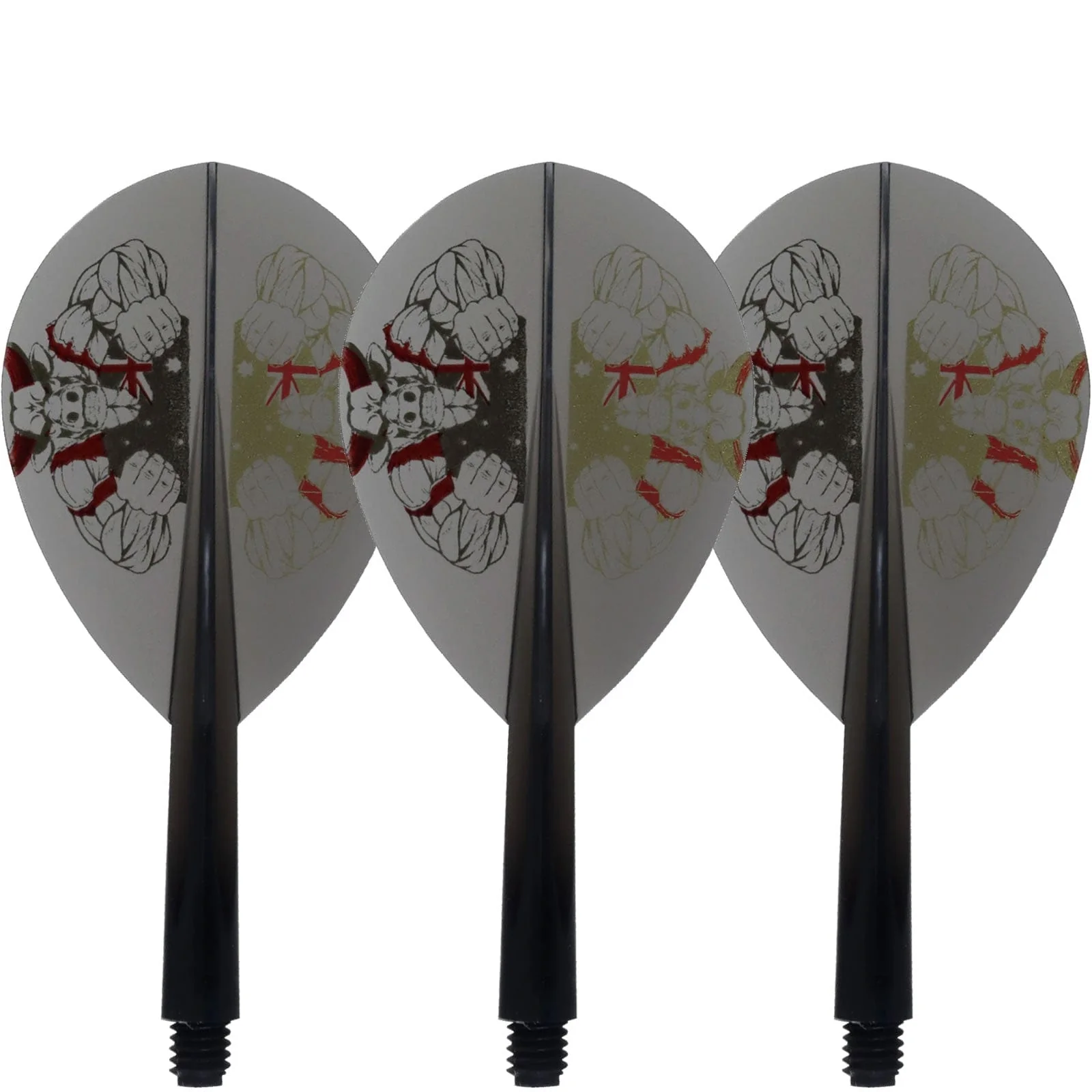 *Condor Dart Flights - Zero Stress - Teardrop - The Bull - Clear Black - Image 6