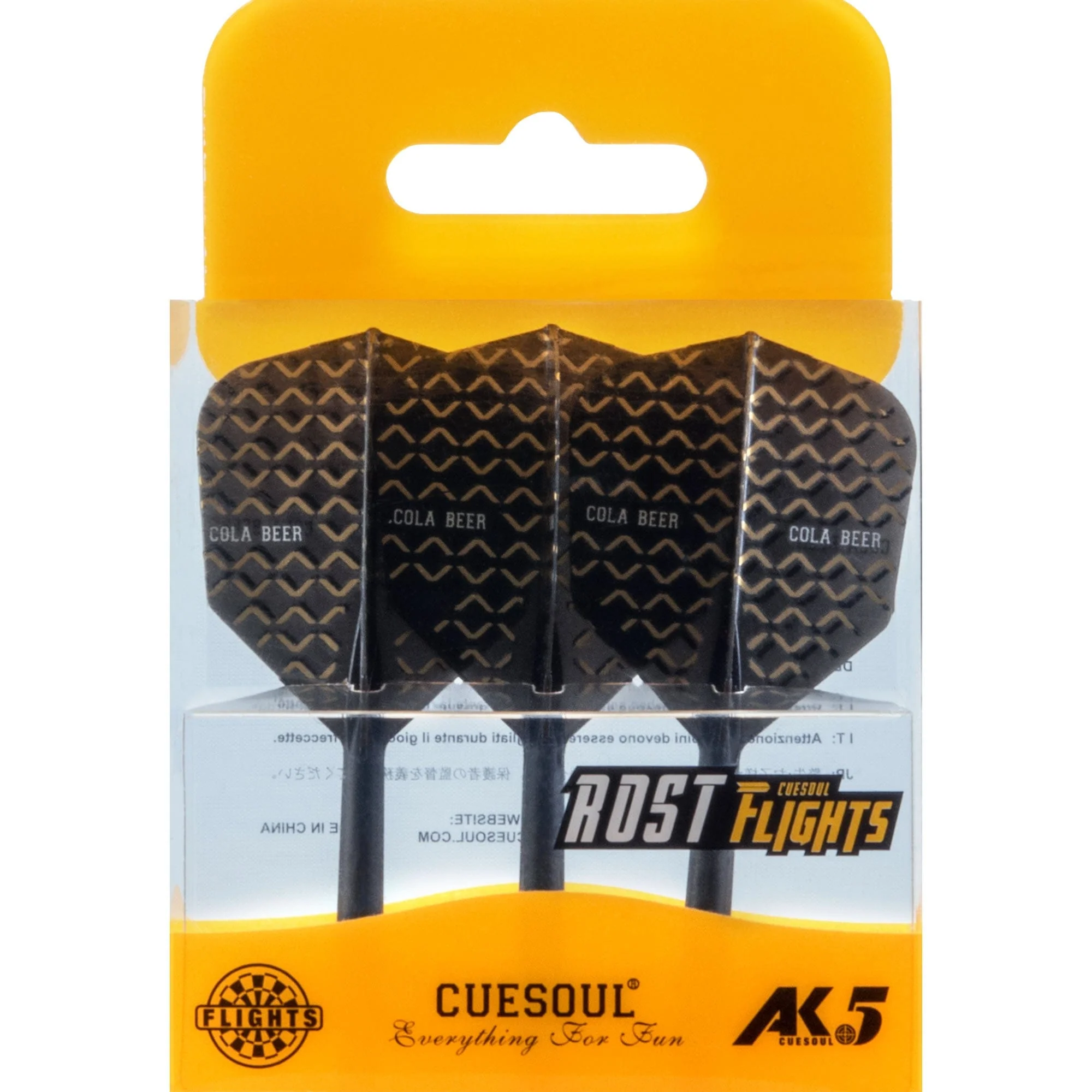 Cuesoul AK5 Integrated Dart Shaft and Flights - Standard - Black - Cola Beer - Image 3