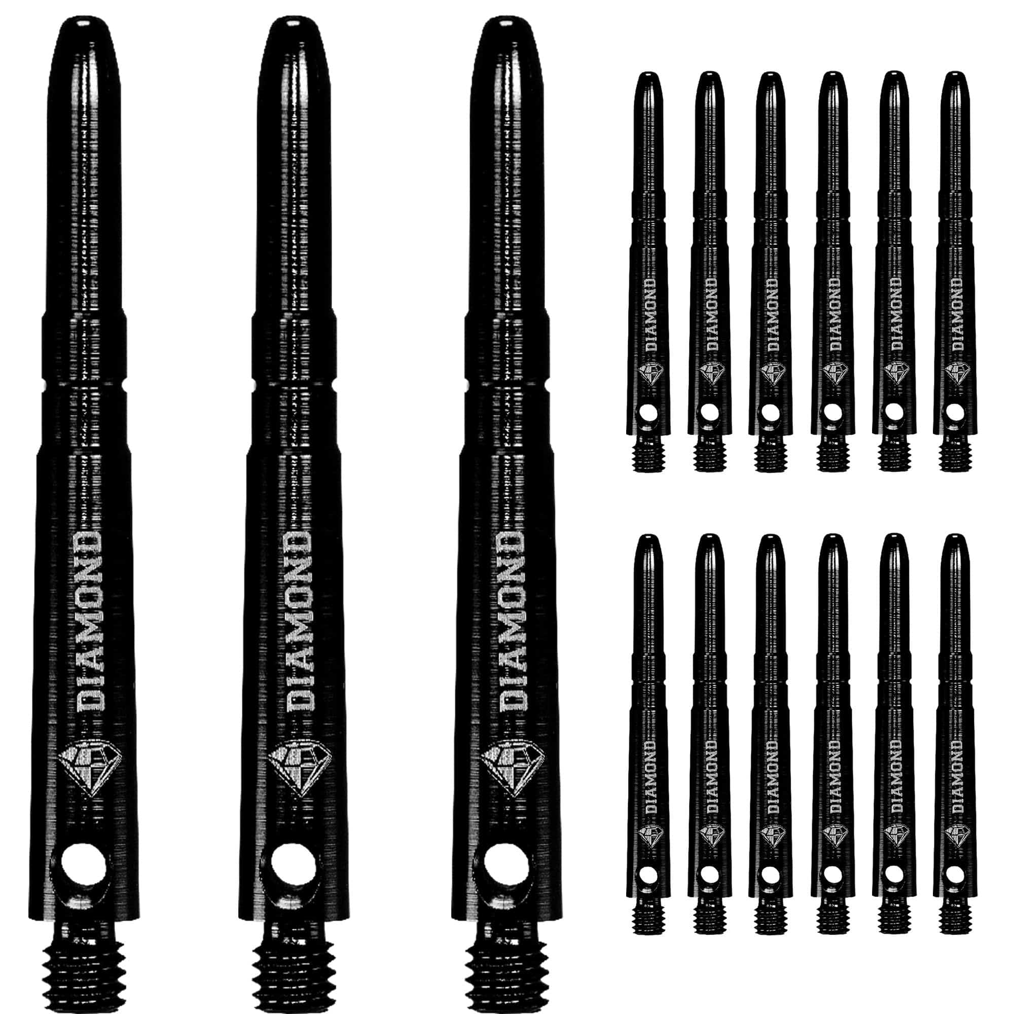 Cuesoul - Aluminium Dart Shafts - Diamond - Value Pack - 4 sets - Black - Image 5