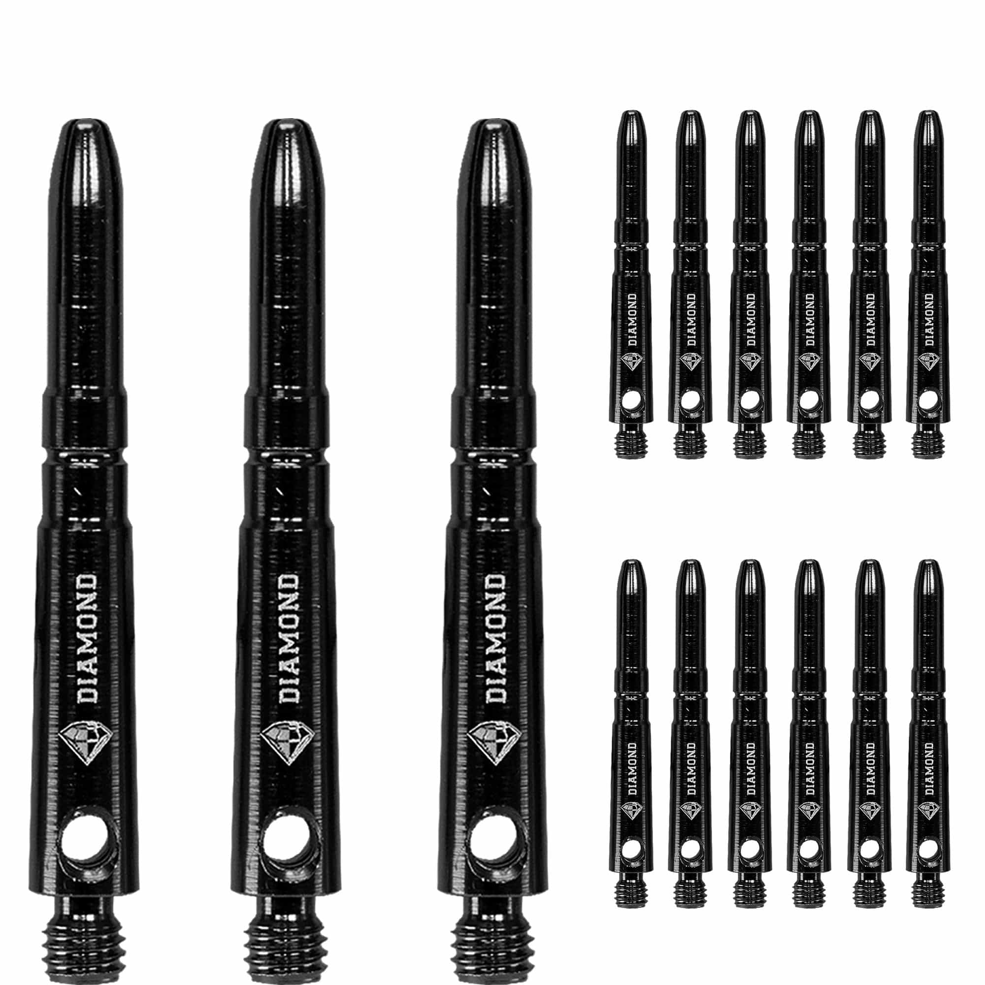 Cuesoul - Aluminium Dart Shafts - Diamond - Value Pack - 4 sets - Black - Image 6