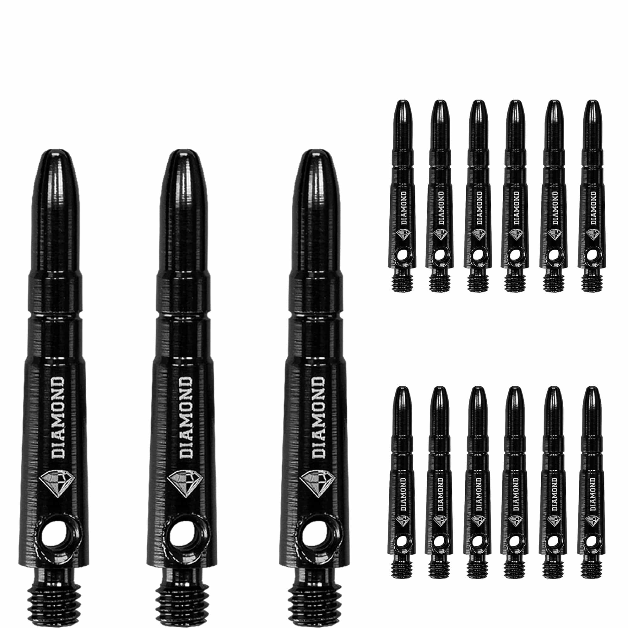 Cuesoul - Aluminium Dart Shafts - Diamond - Value Pack - 4 sets - Black - Image 7