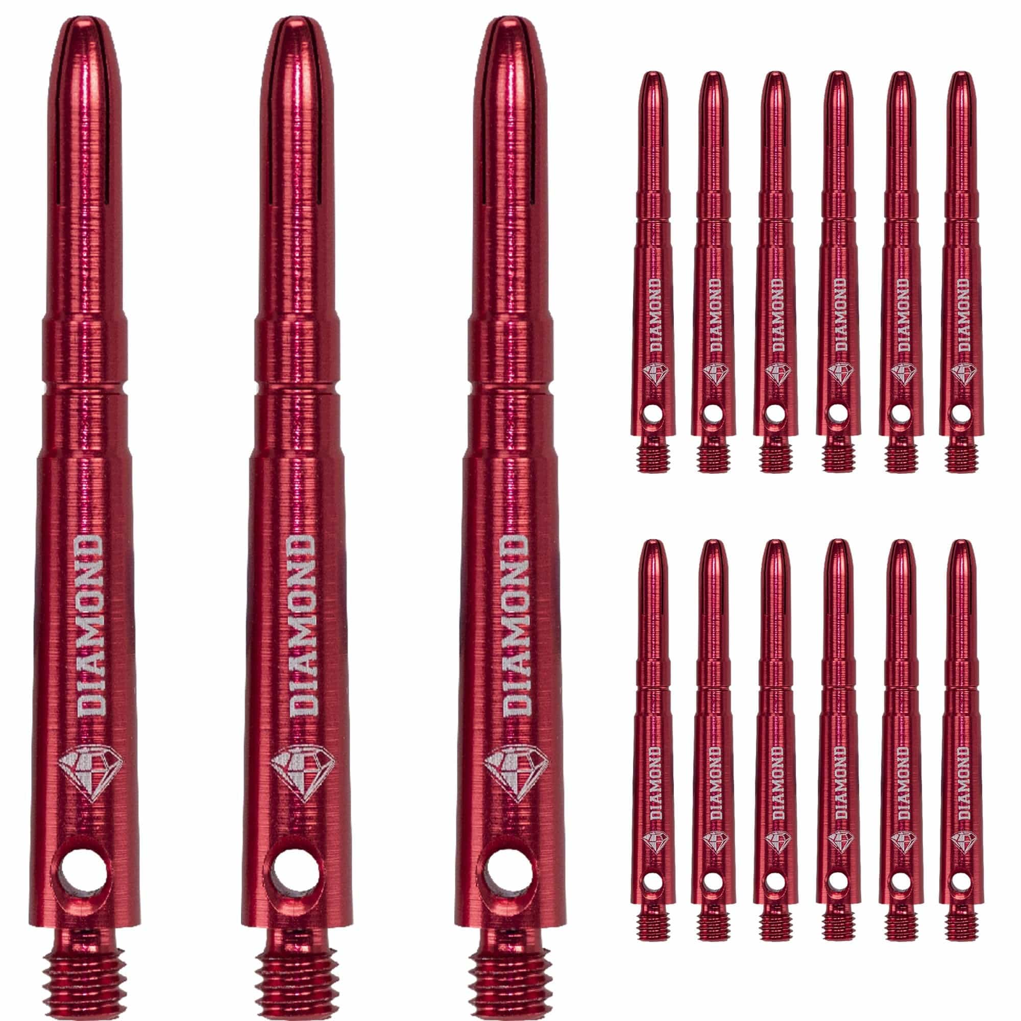 Cuesoul - Aluminium Dart Shafts - Diamond - Value Pack - 4 sets - Red - Image 5