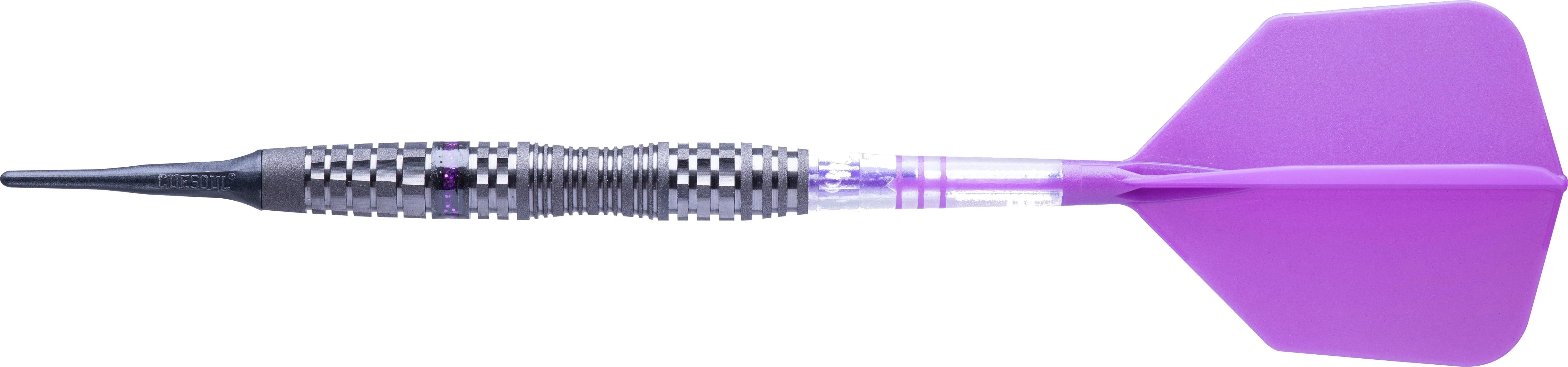 Cuesoul Engine V2 Darts - Soft Tip - 90% Tungsten - Hope Ring - Purple - Image 3