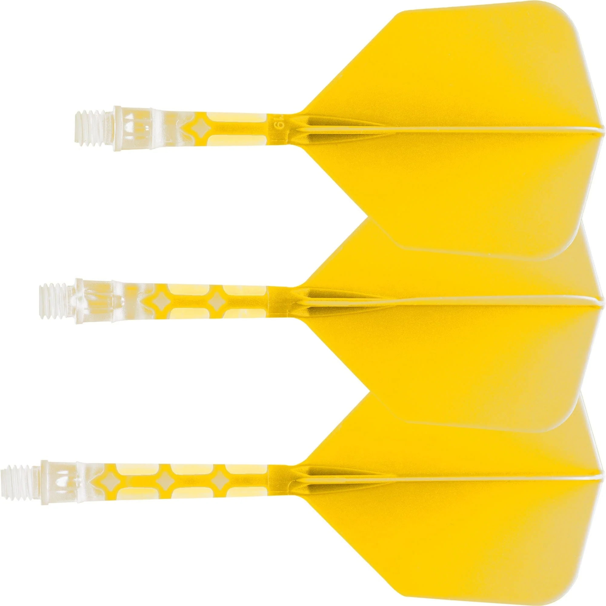 Cuesoul Rost T19 Integrated Dart Shaft and Flights - Big Wing - Clear with Yellow Flight - Image 3