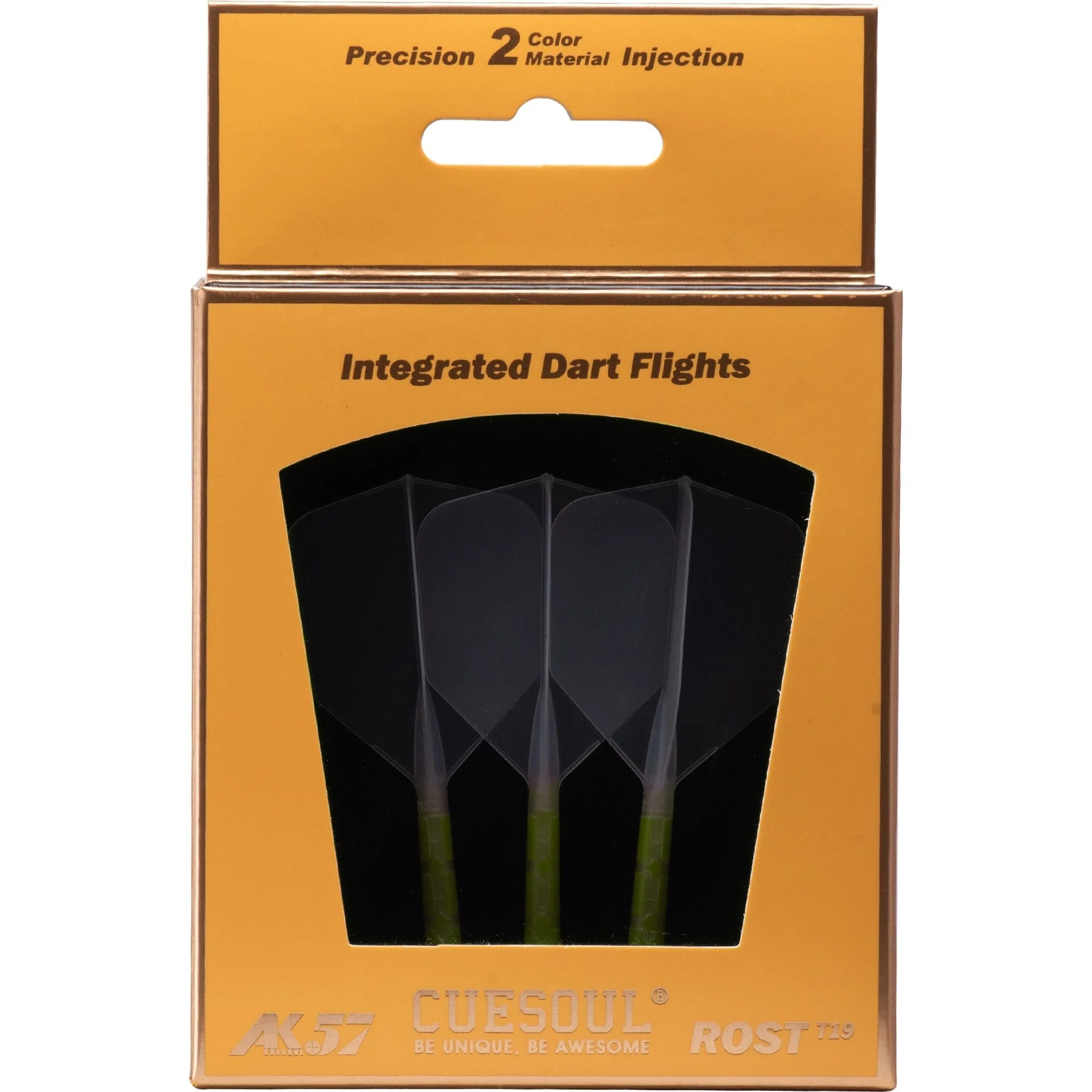 Cuesoul Rost T19 Integrated Dart Shaft and Flights - Big Wing - Lime Green with Clear Flight - Image 8