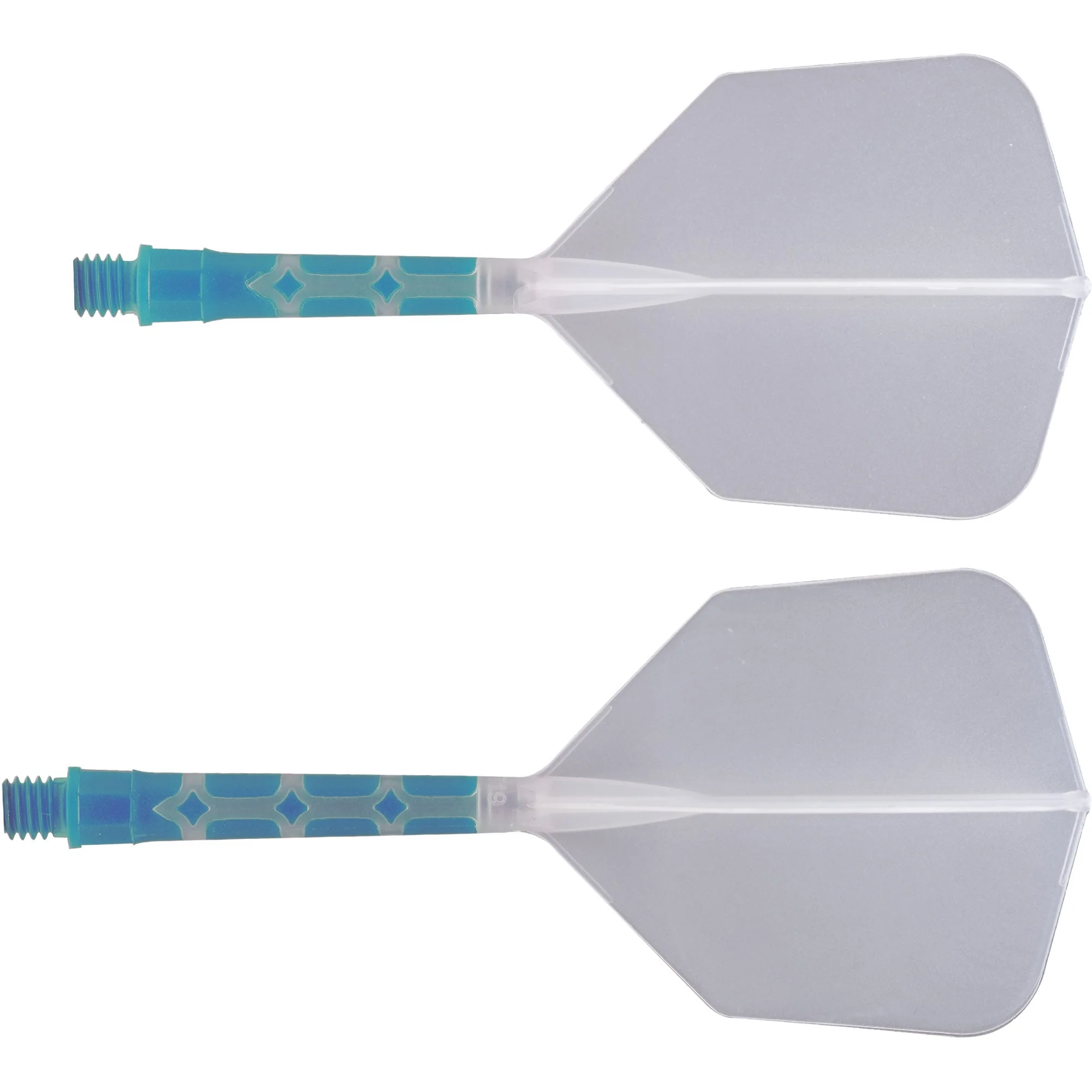 Cuesoul Rost T19 Integrated Dart Shaft and Flights - Big Wing - Sky Blue with Clear Flight - Image 13