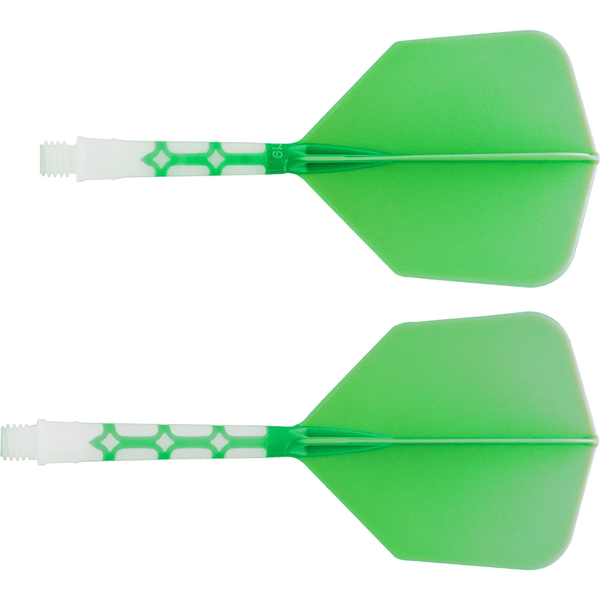 Cuesoul Rost T19 Integrated Dart Shaft and Flights - Big Wing - White with Green Flight - Image 4