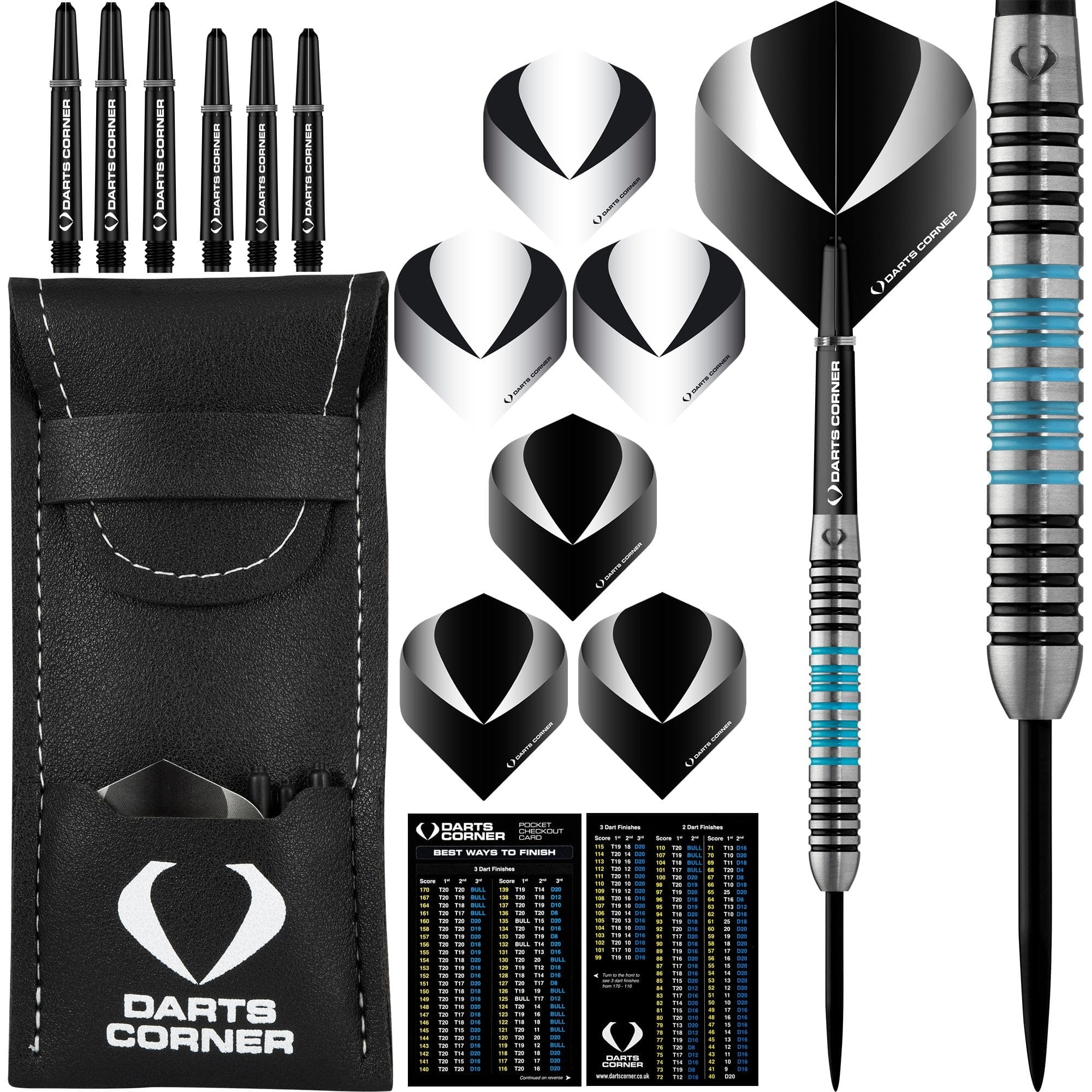 *Darts Corner Marine Darts - Steel Tip - M2 - Aqua Black