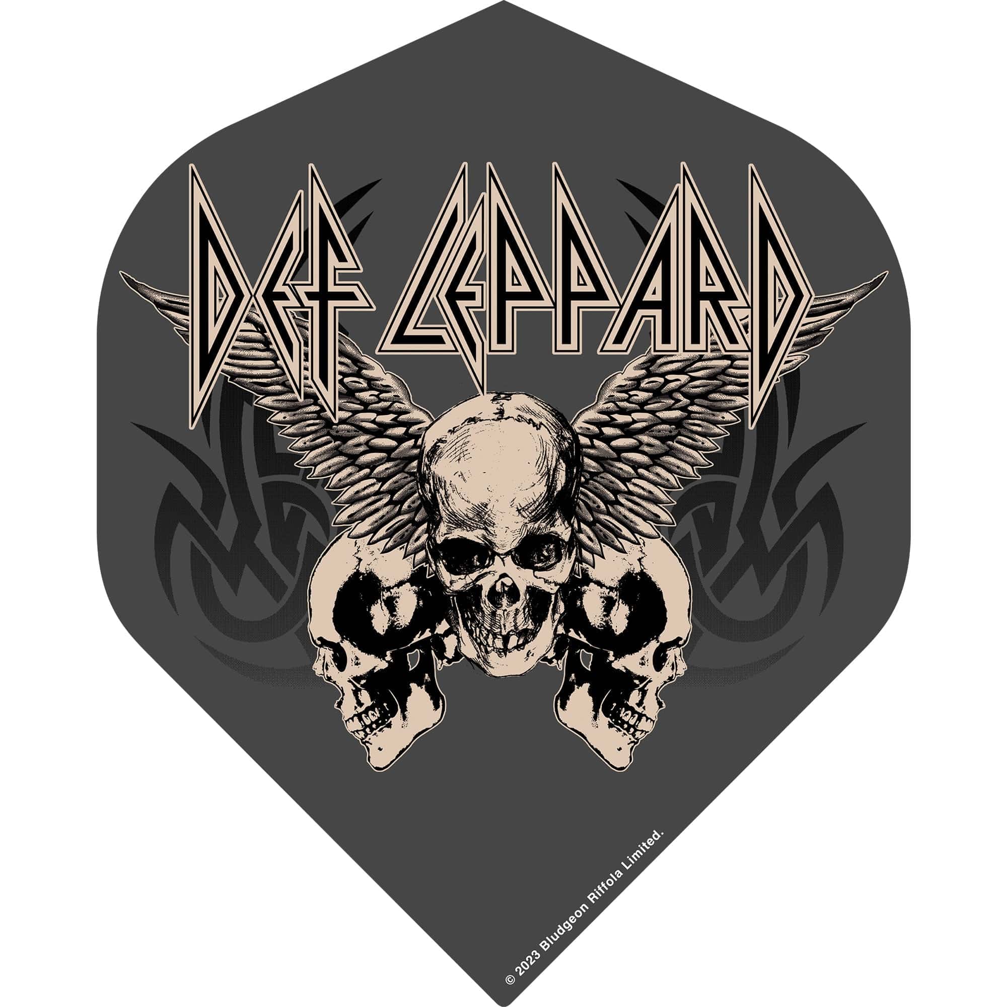 *Def Leppard Dart Flights - Official Licensed - 100 Micron - No2 - Std - F1 - Skulls with Wings